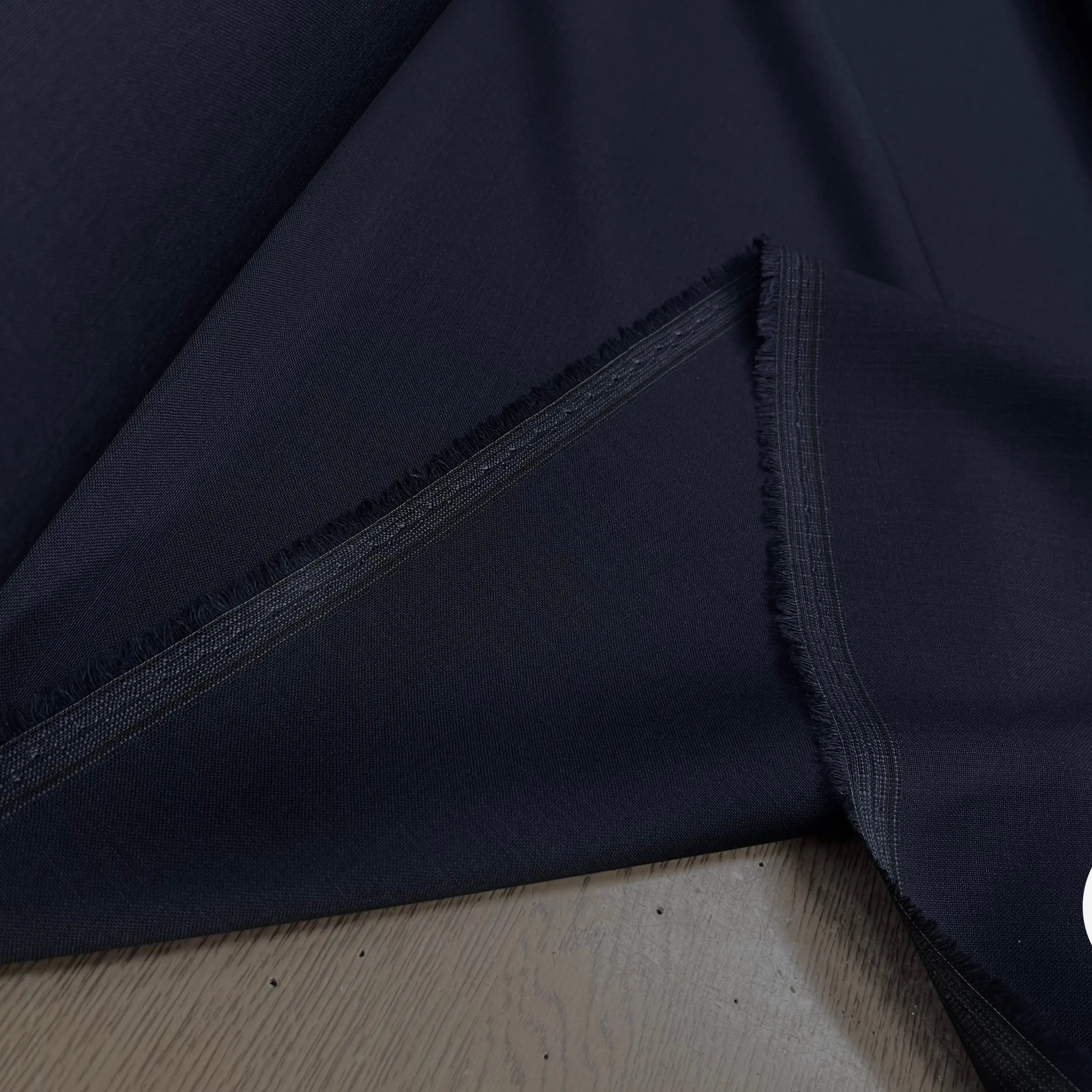 DRAPERIE DE LAINE BLEU MARINE EFFET LIN - My Little Coupon