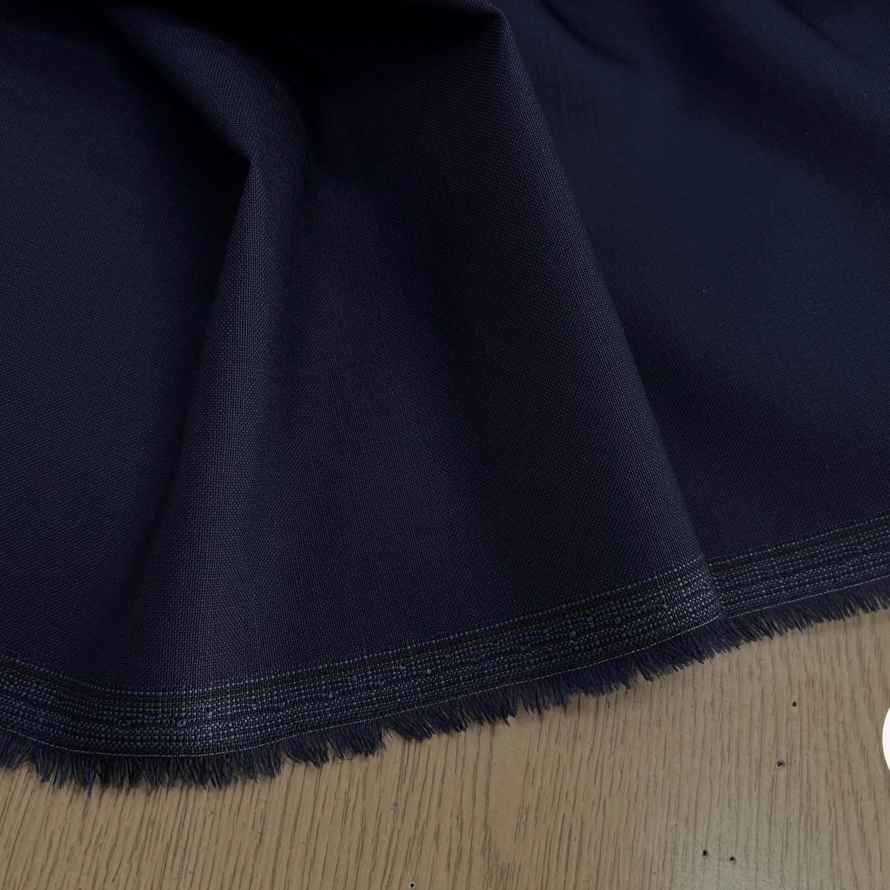 DRAPERIE DE LAINE BLEU MARINE EFFET LIN - My Little Coupon