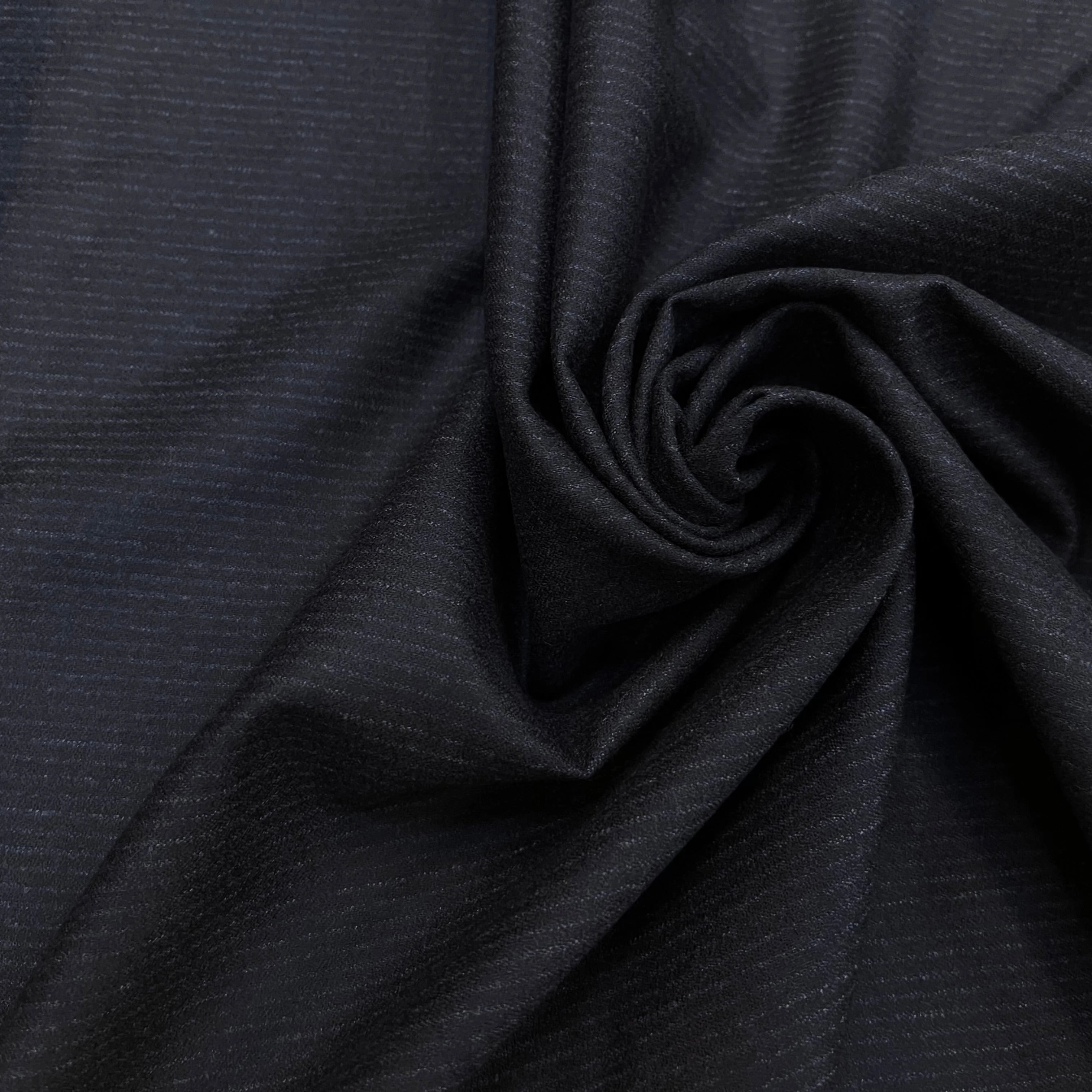 DRAPERIE DE LAINE BLEU NAVY FINE RAYURES 100% LAINE - My Little Coupon