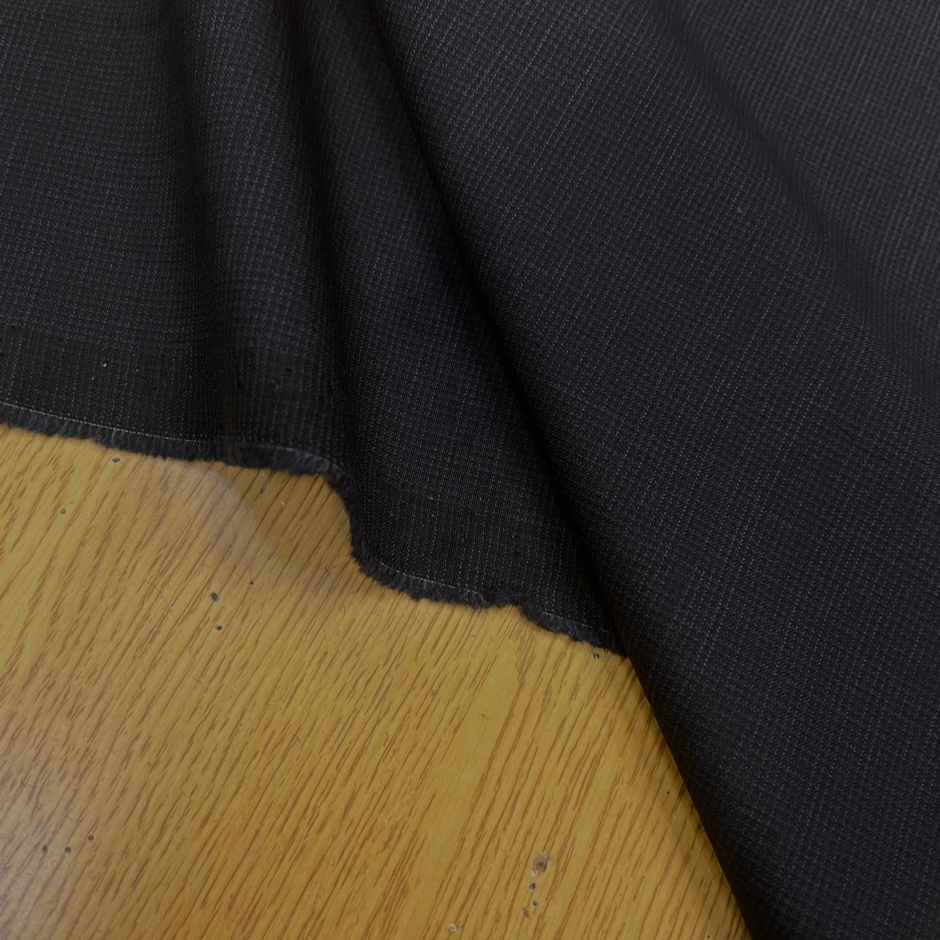 DRAPERIE DE LAINE BLEU NUIT DEPERLANTE PETIT CARREAUX - My Little Coupon