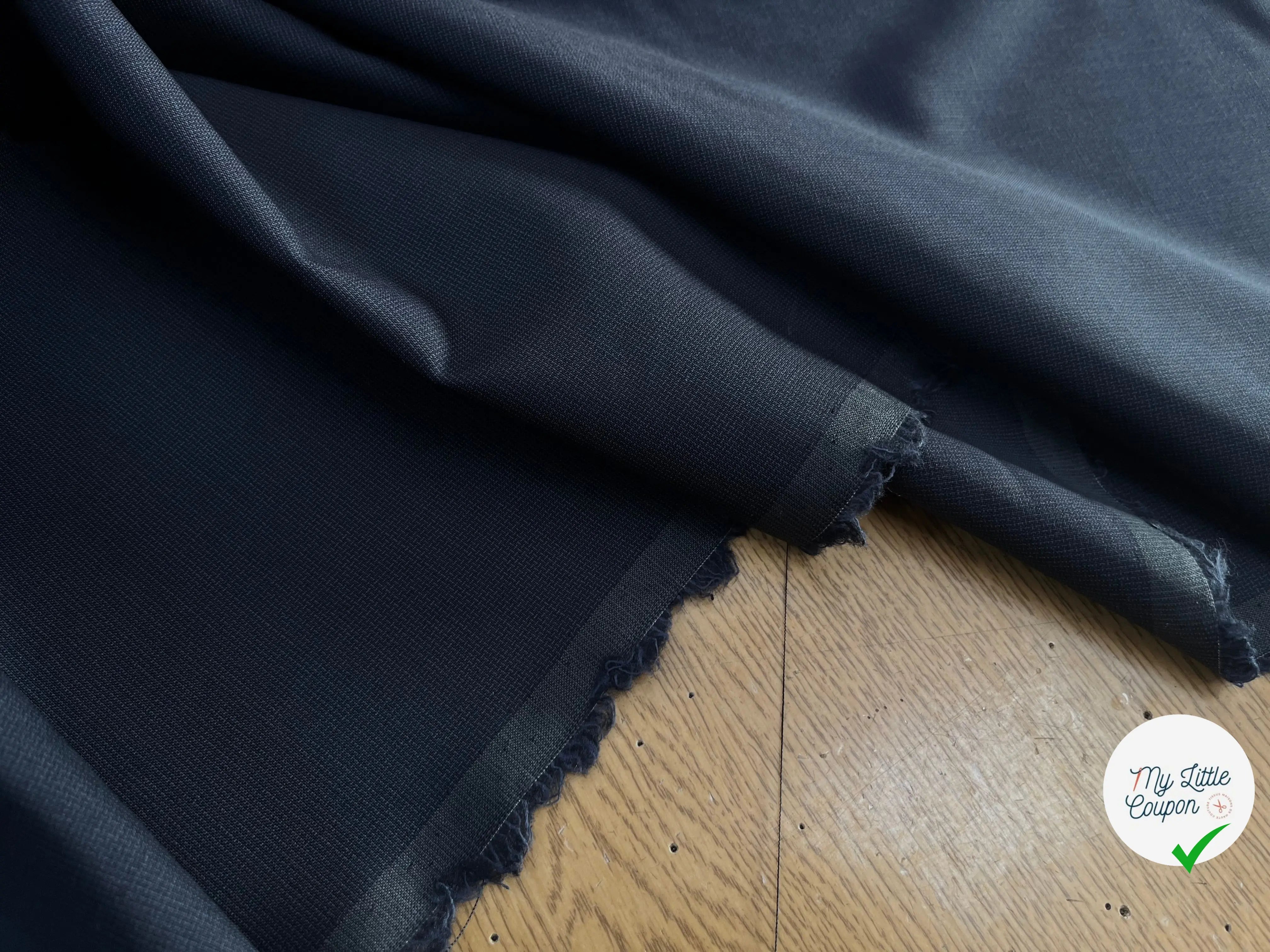 DRAPERIE DE LAINE BLEU NUIT D'ÉTE DEPERLANTE - My Little Coupon
