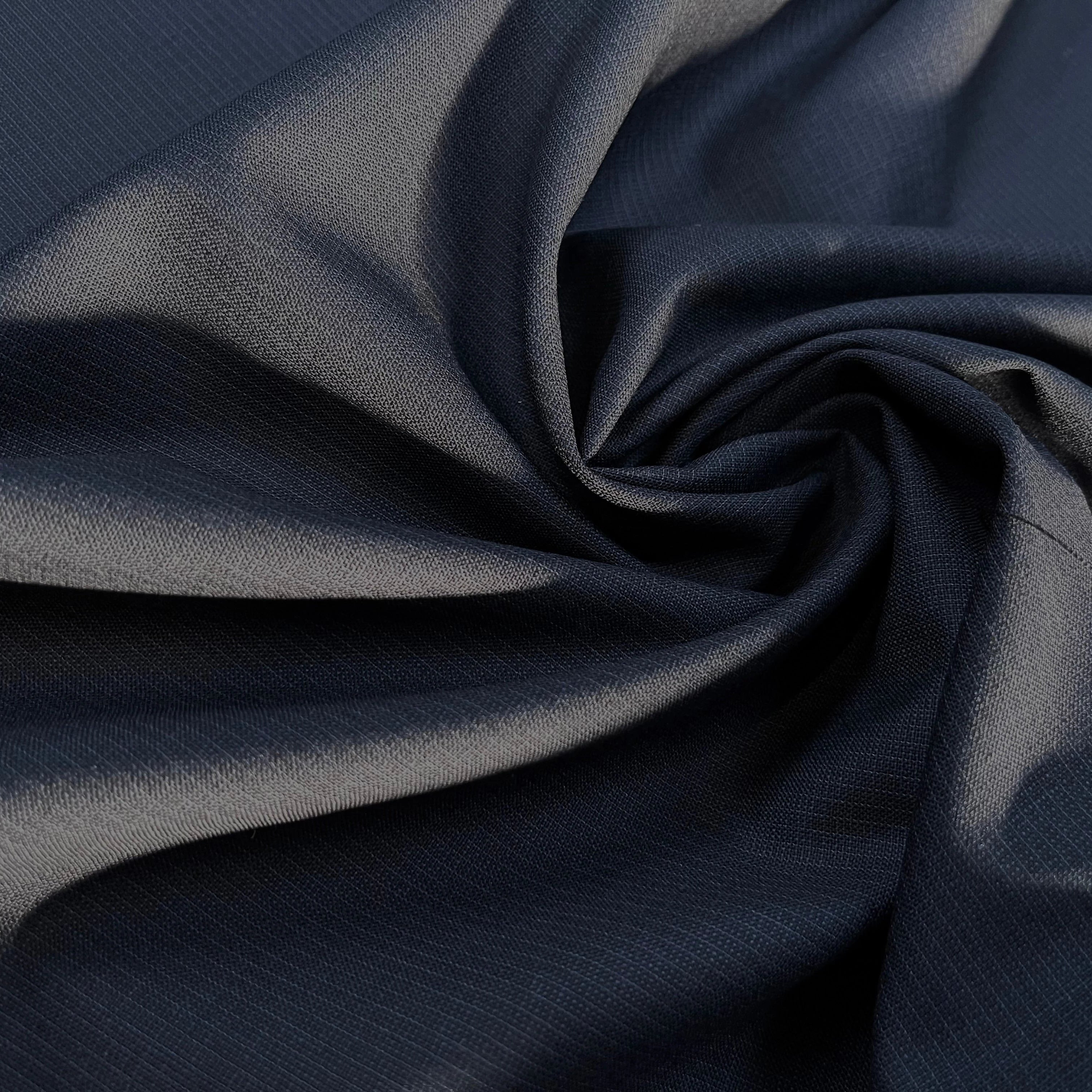 DRAPERIE DE LAINE BLEU NUIT D'ÉTE DEPERLANTE TRES CHIC - My Little Coupon