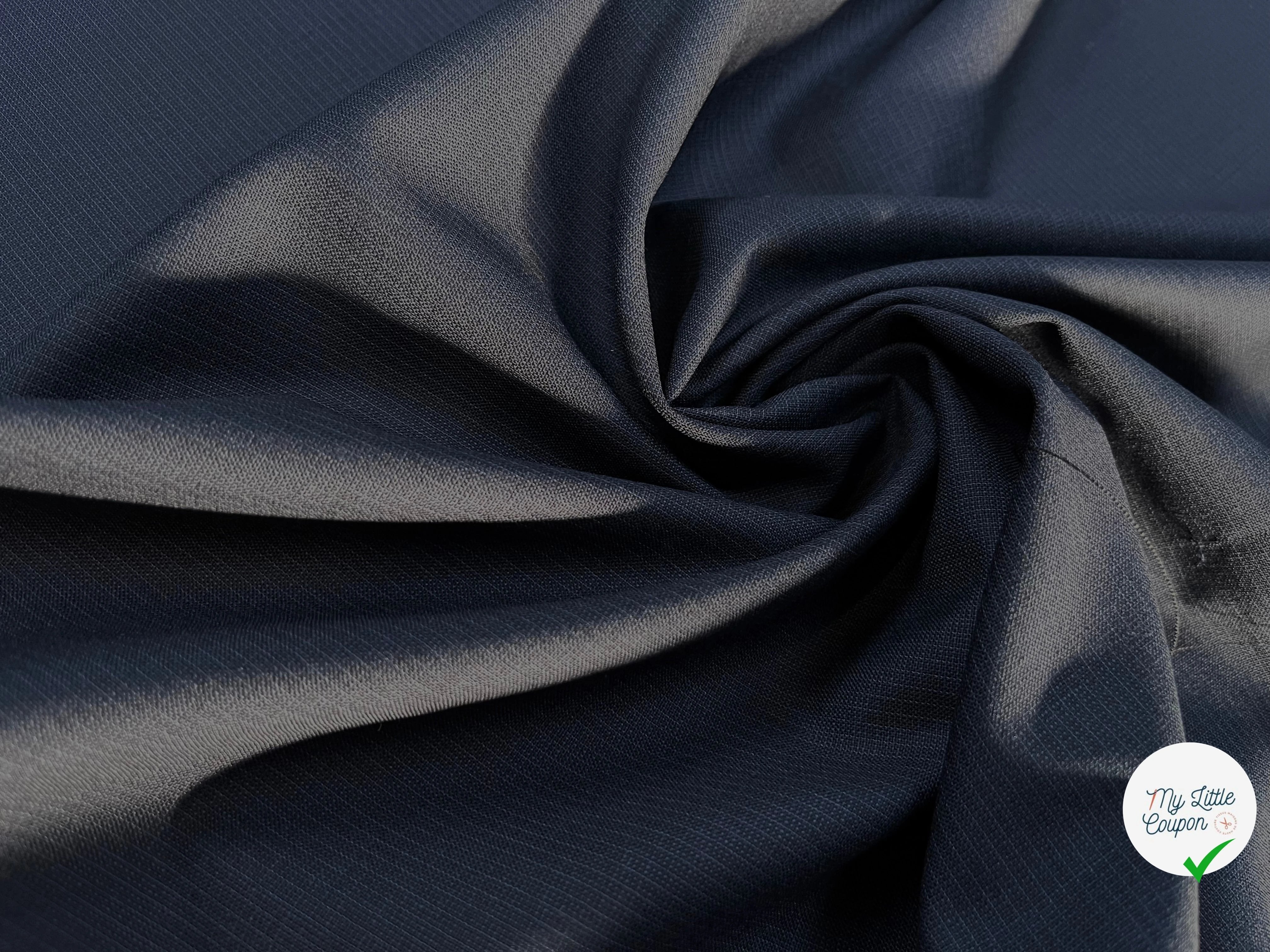 DRAPERIE DE LAINE BLEU NUIT D'ÉTE DEPERLANTE TRES CHIC - My Little Coupon