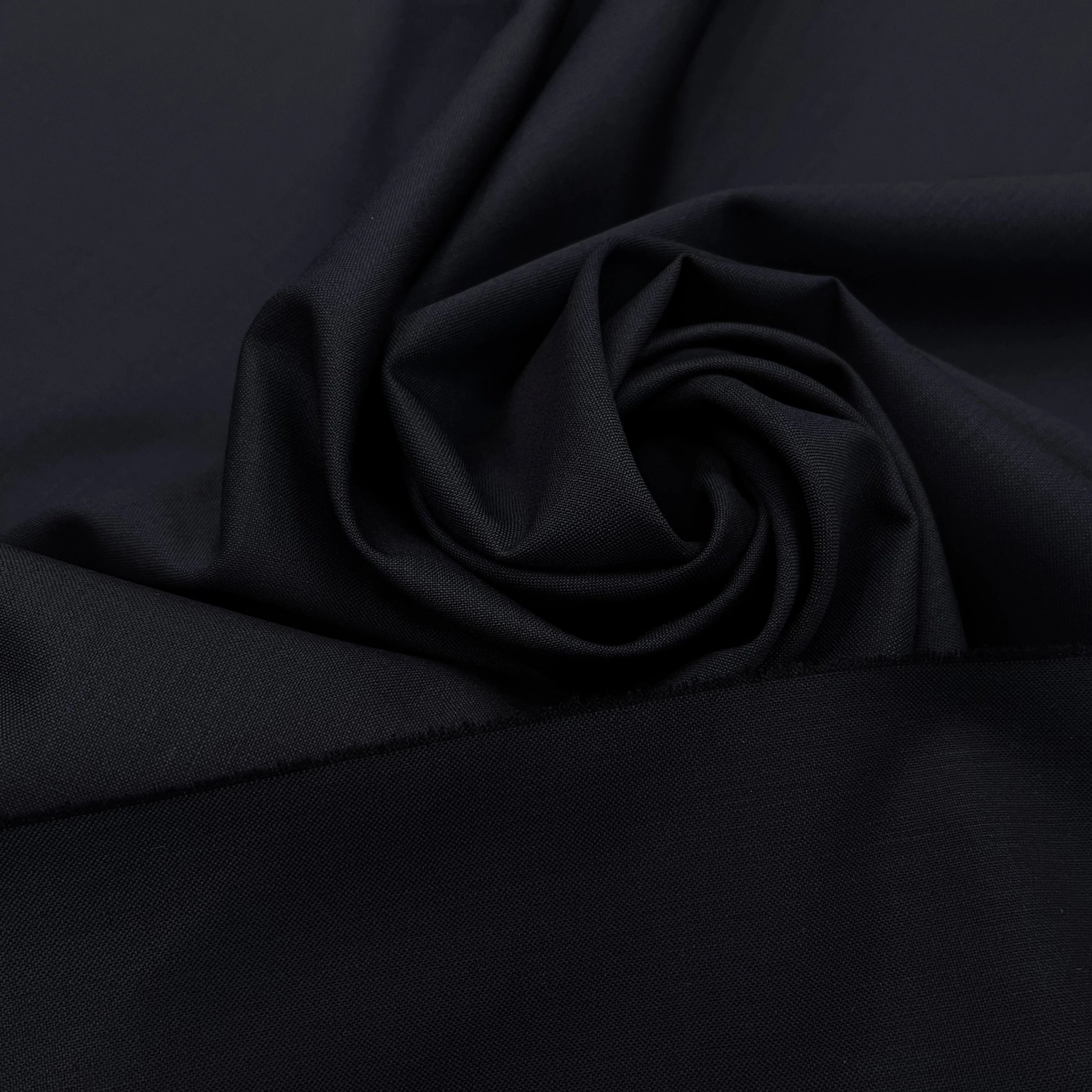 DRAPERIE DE LAINE BLEU NUIT MAGNIFIQUE&DEPERLANTE FIL BLEU SUR LA LISIÈRE - My Little Coupon