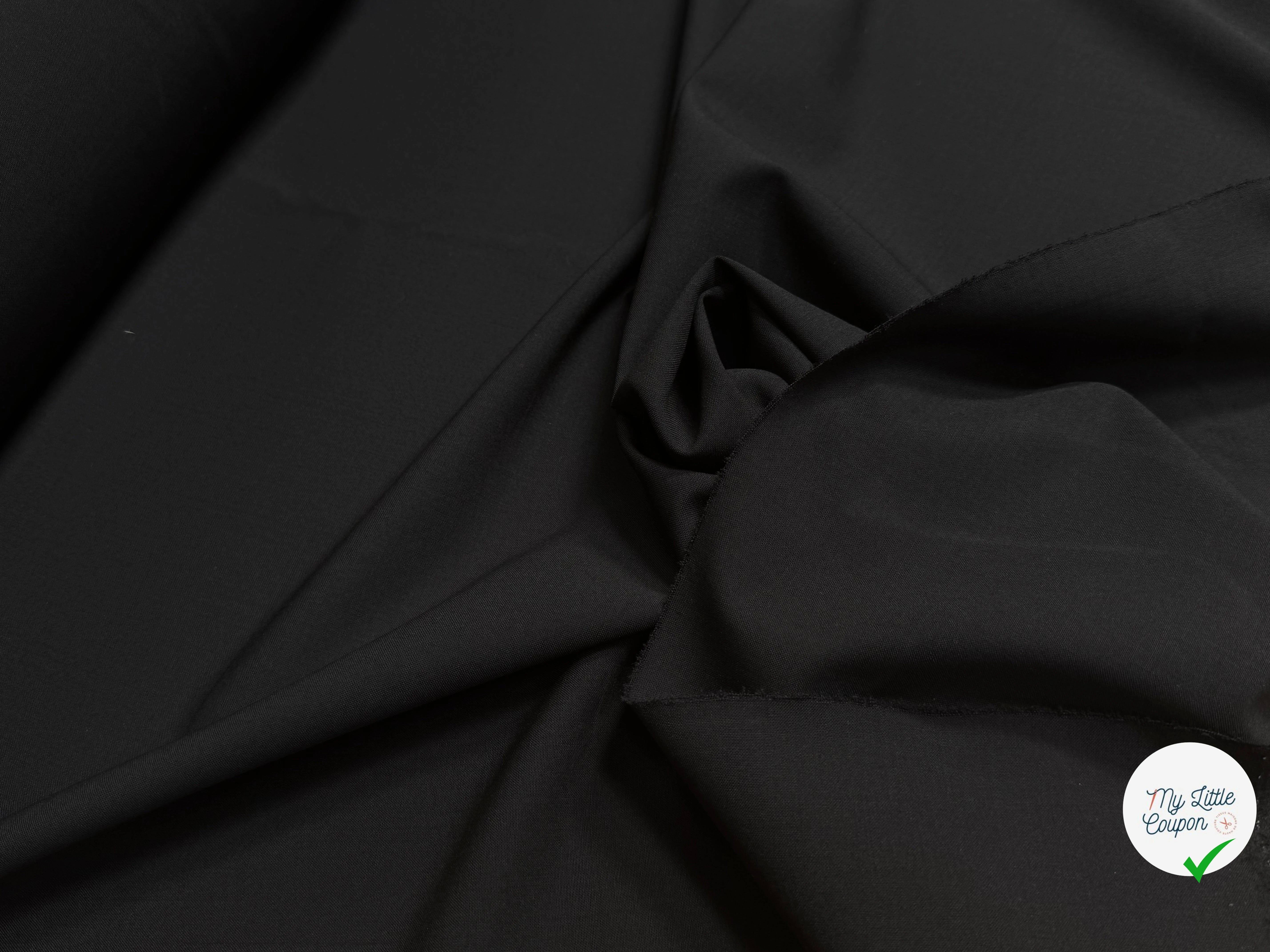 DRAPERIE DE LAINE CHIC TOMBÉ STRETCH NOIR - My Little Coupon