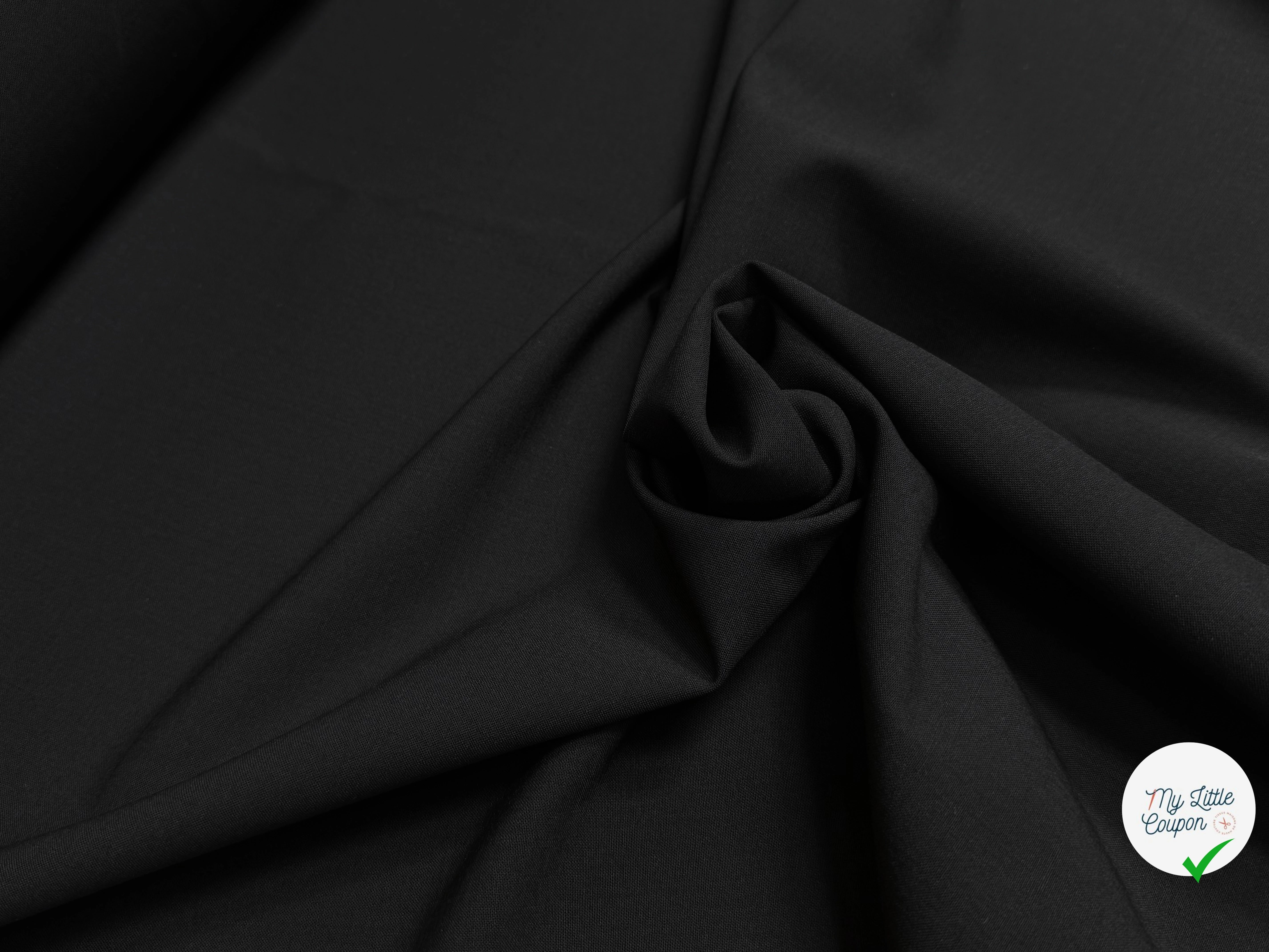 DRAPERIE DE LAINE CHIC TOMBÉ STRETCH NOIR - My Little Coupon