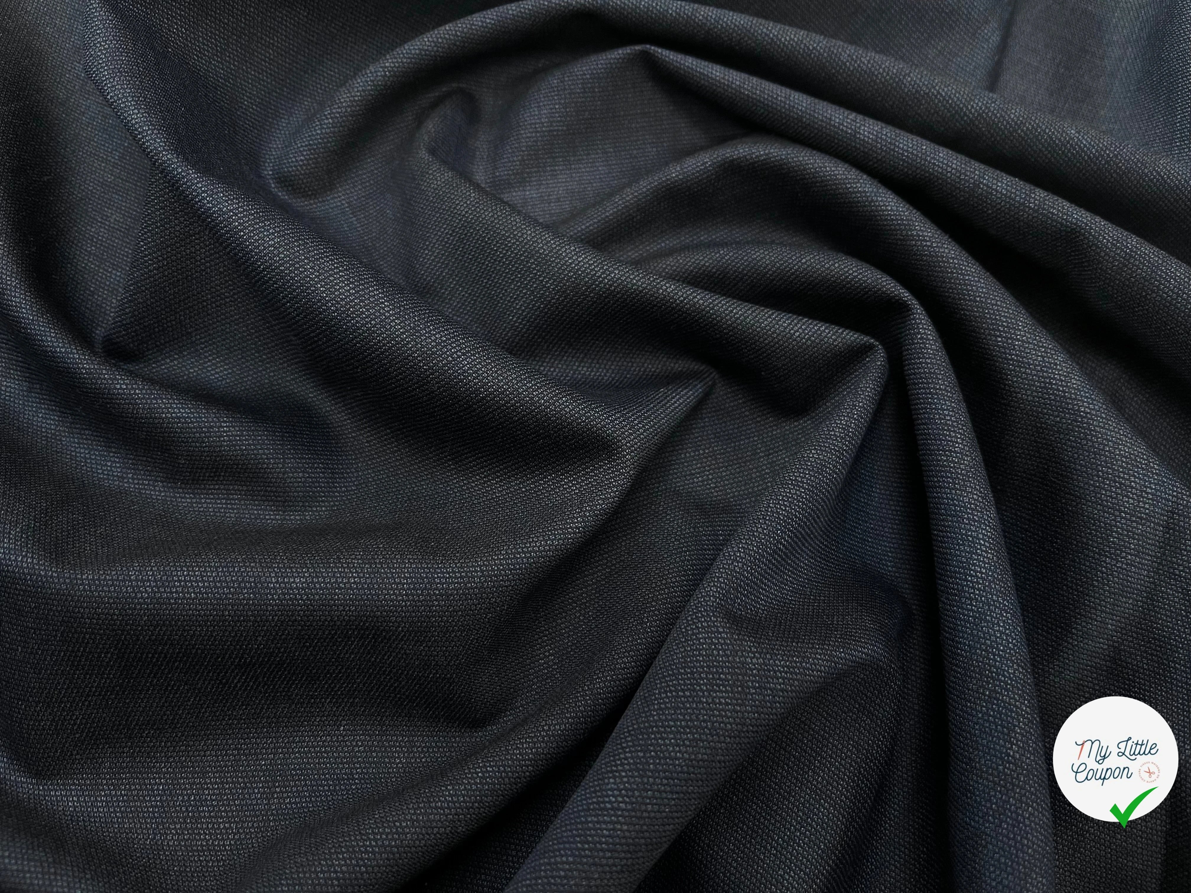 DRAPERIE DE LAINE DEPERLANTE BLEU NUIT D'ÉTÉ 100% LAINE 156CM - My Little Coupon