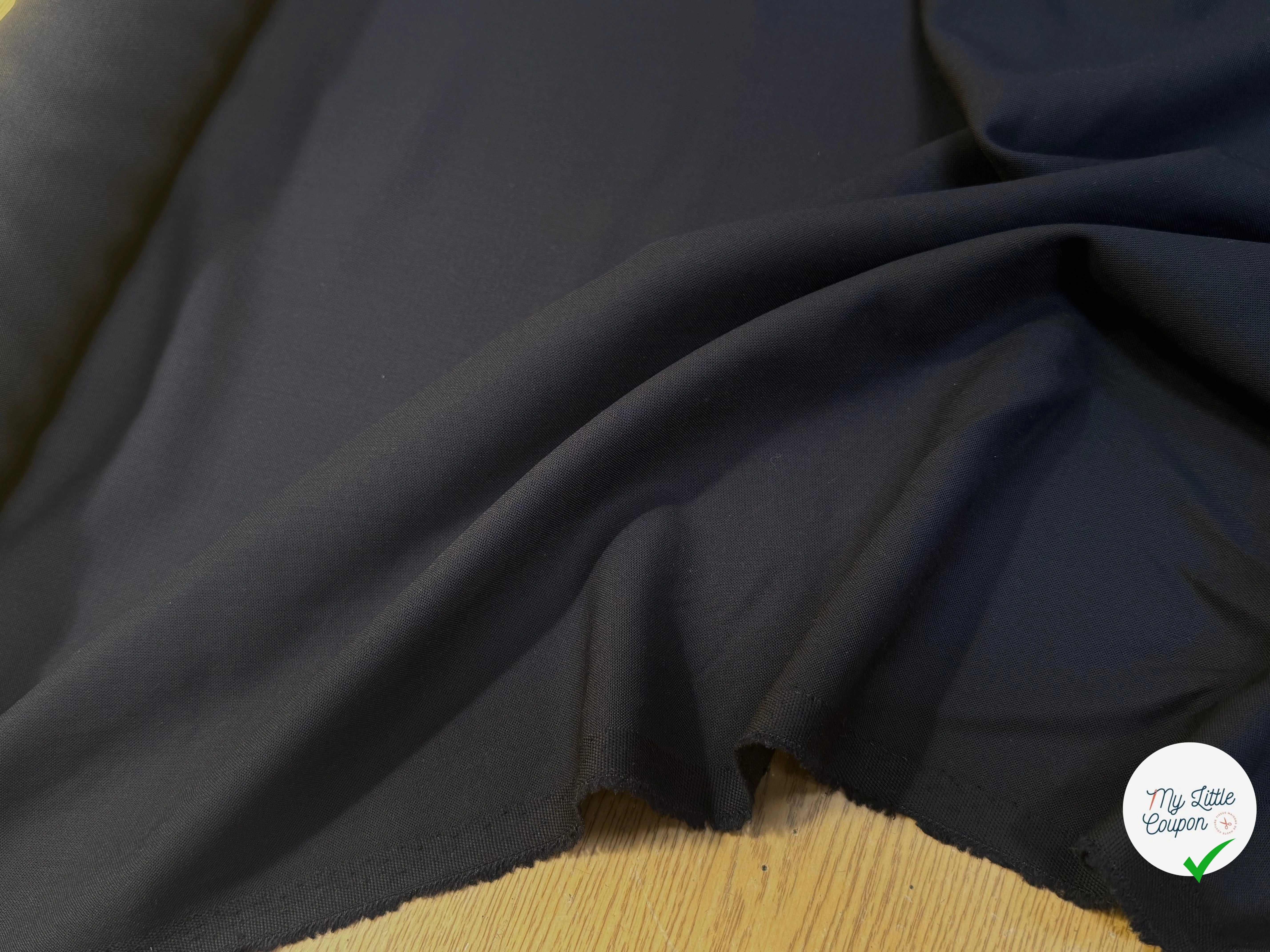 DRAPERIE DE LAINE ÉLÉGANTE MARINE FONCÉ BEAU TOMBÉ - My Little Coupon