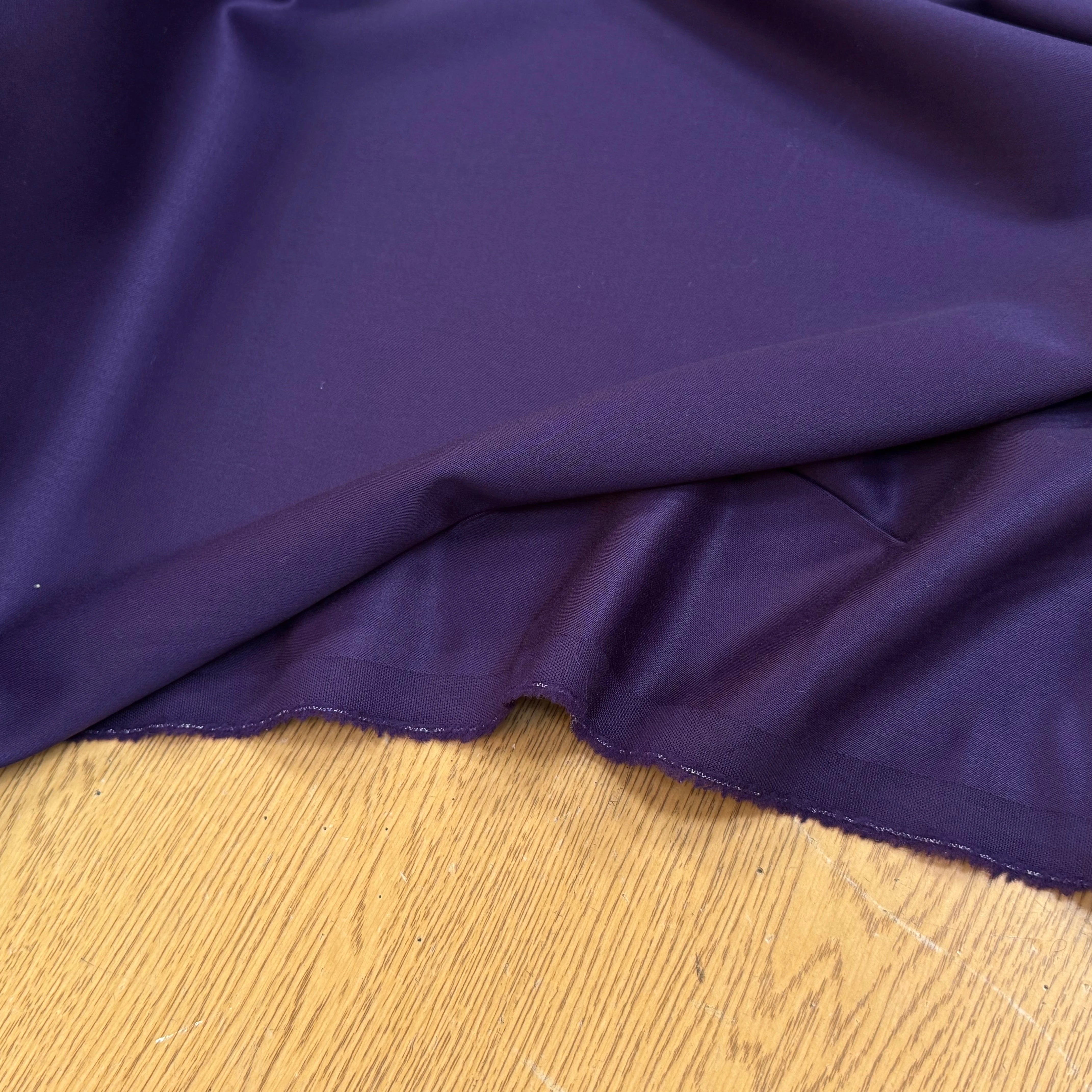 DRAPERIE DE LAINE ENVERS SATINÉ SUBLIME STRETCH VIOLET DOUX TOUCHER - My Little Coupon