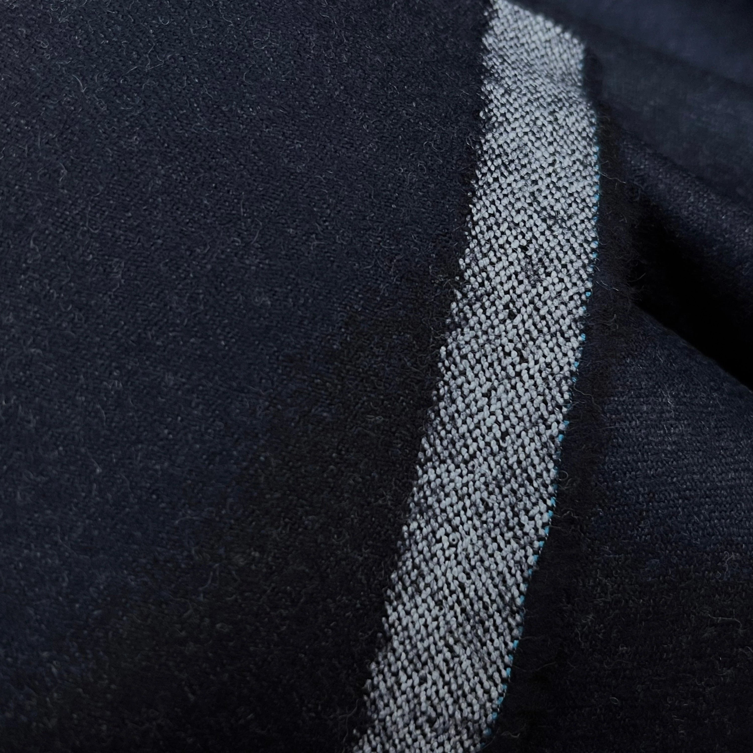 DRAPERIE DE LAINE FLANELLE BLEU NUIT FONCÉ CHINÉ DEPERLANTE - My Little Coupon