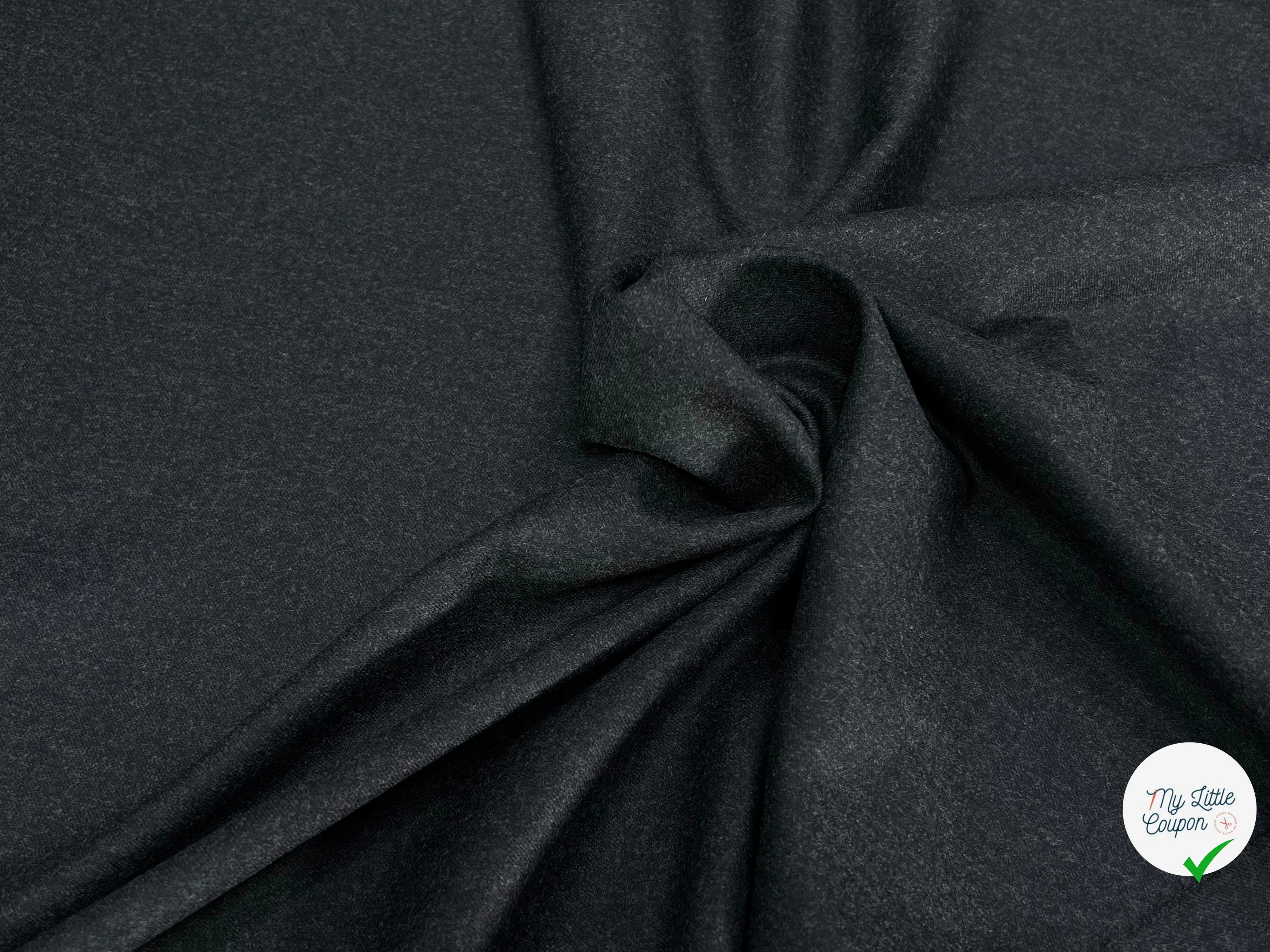 DRAPERIE DE LAINE FLANELLE GRIS CHINÉ - My Little Coupon