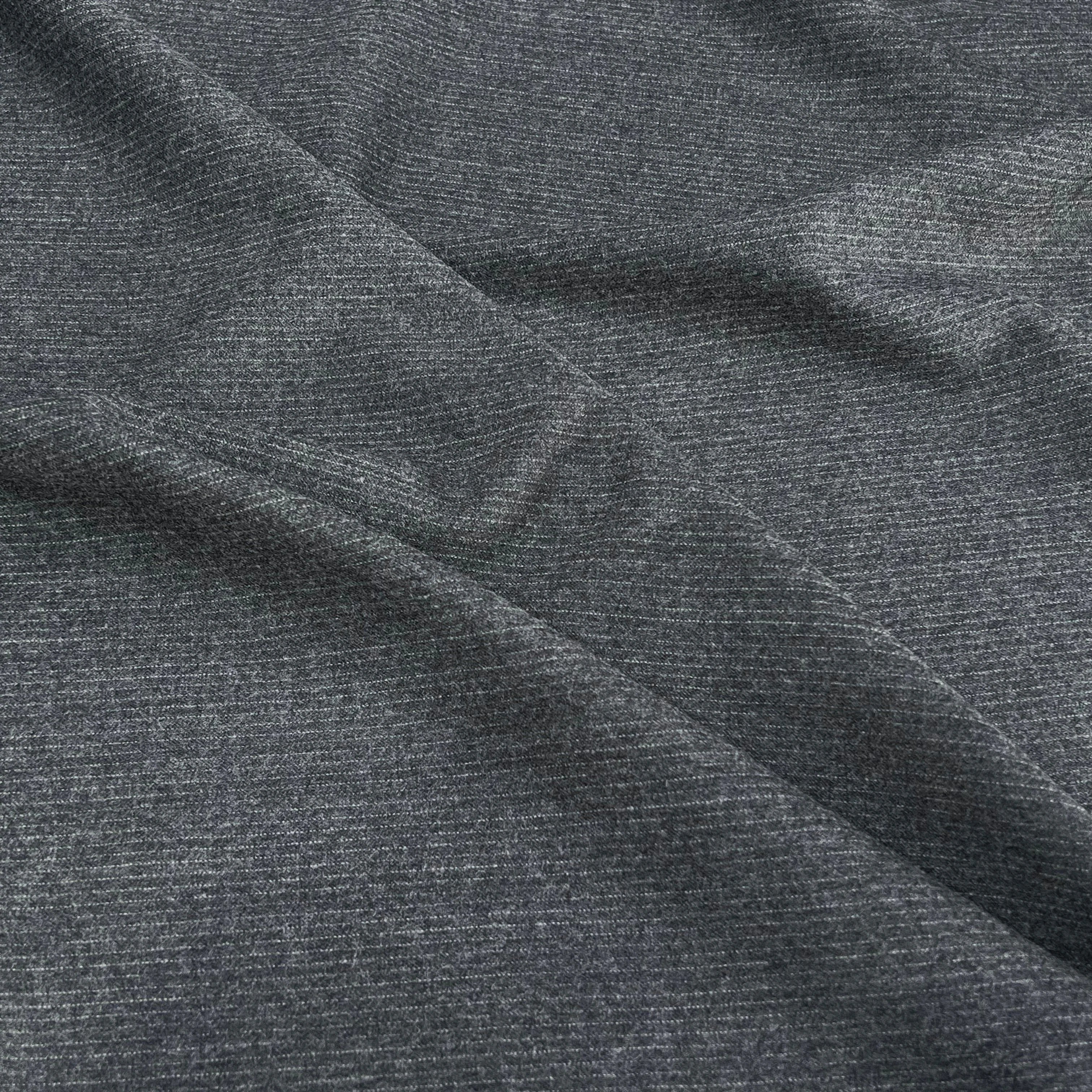 DRAPERIE DE LAINE FLANELLE GRIS FINE RAYURES BLANCHE - My Little Coupon