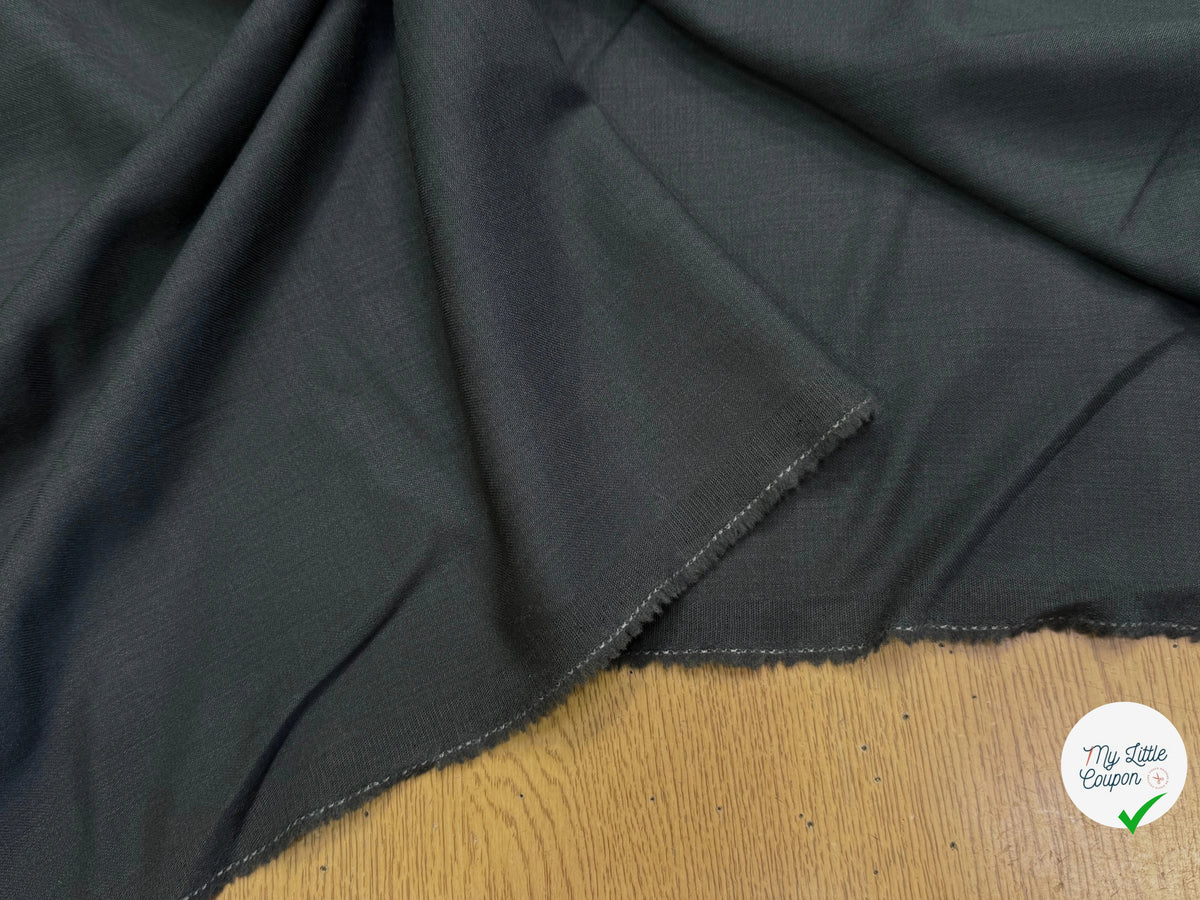 DRAPERIE DE LAINE FLUIDE GRIS FONCÉ 100% LAINE - My Little Coupon