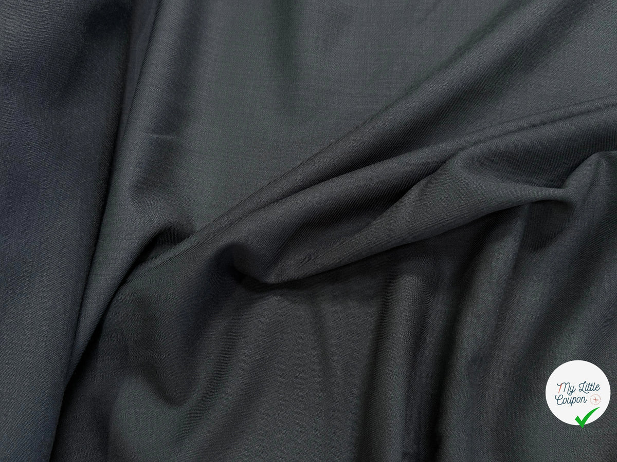 DRAPERIE DE LAINE FLUIDE GRIS FONCÉ 100% LAINE - My Little Coupon