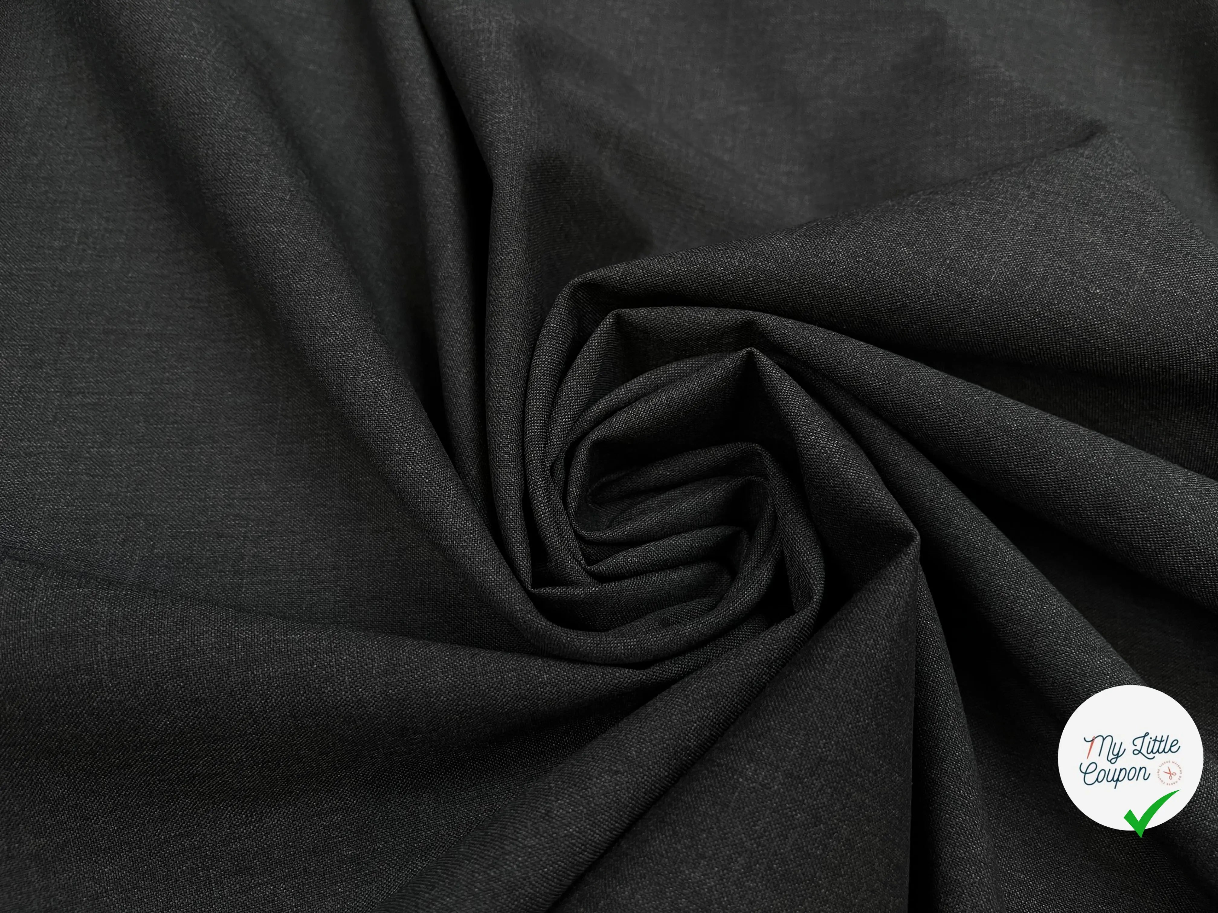 DRAPERIE DE LAINE GRIS CHINÉ DEPERLANTE - My Little Coupon