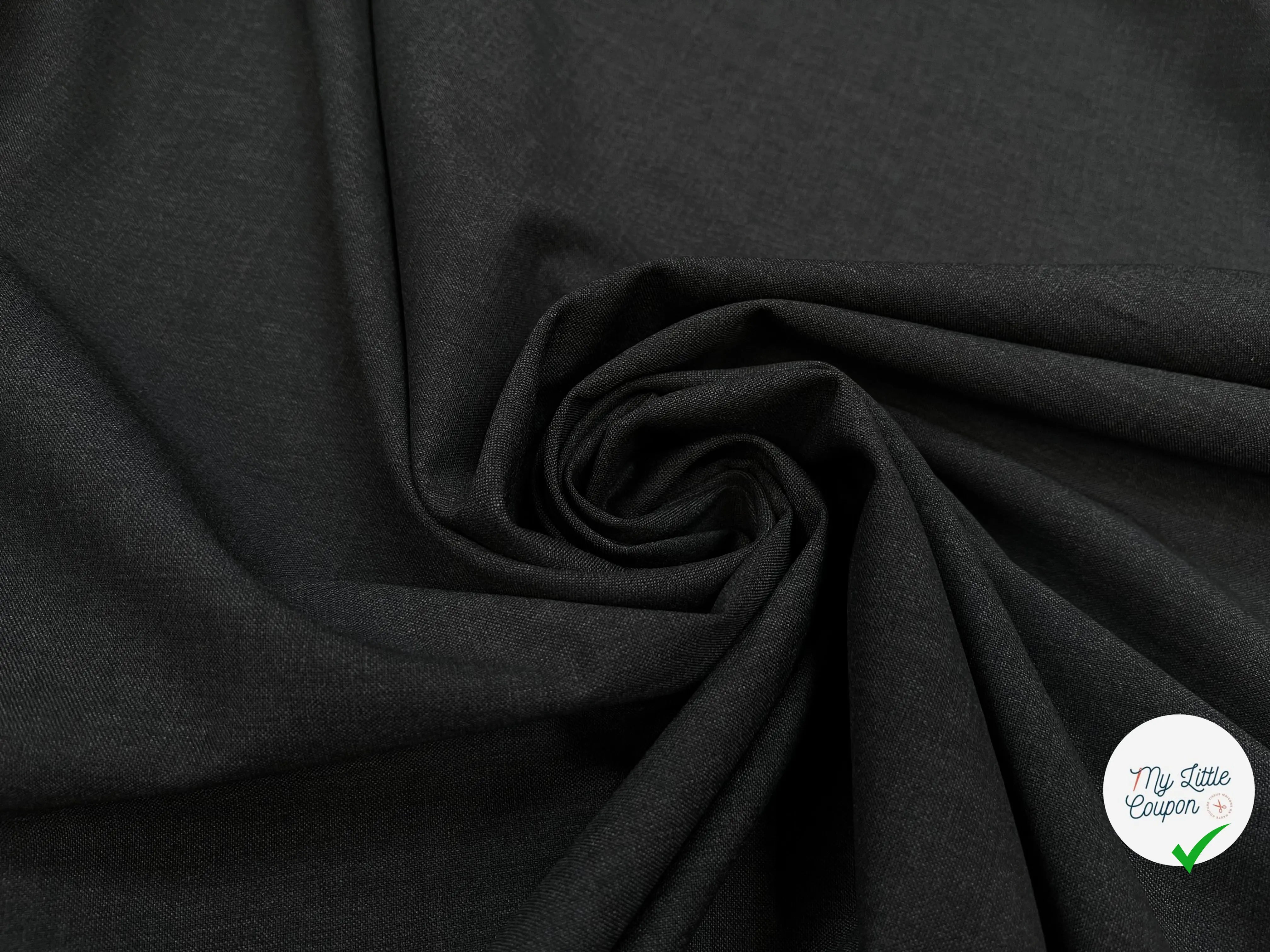 DRAPERIE DE LAINE GRIS CHINÉ DEPERLANTE - My Little Coupon