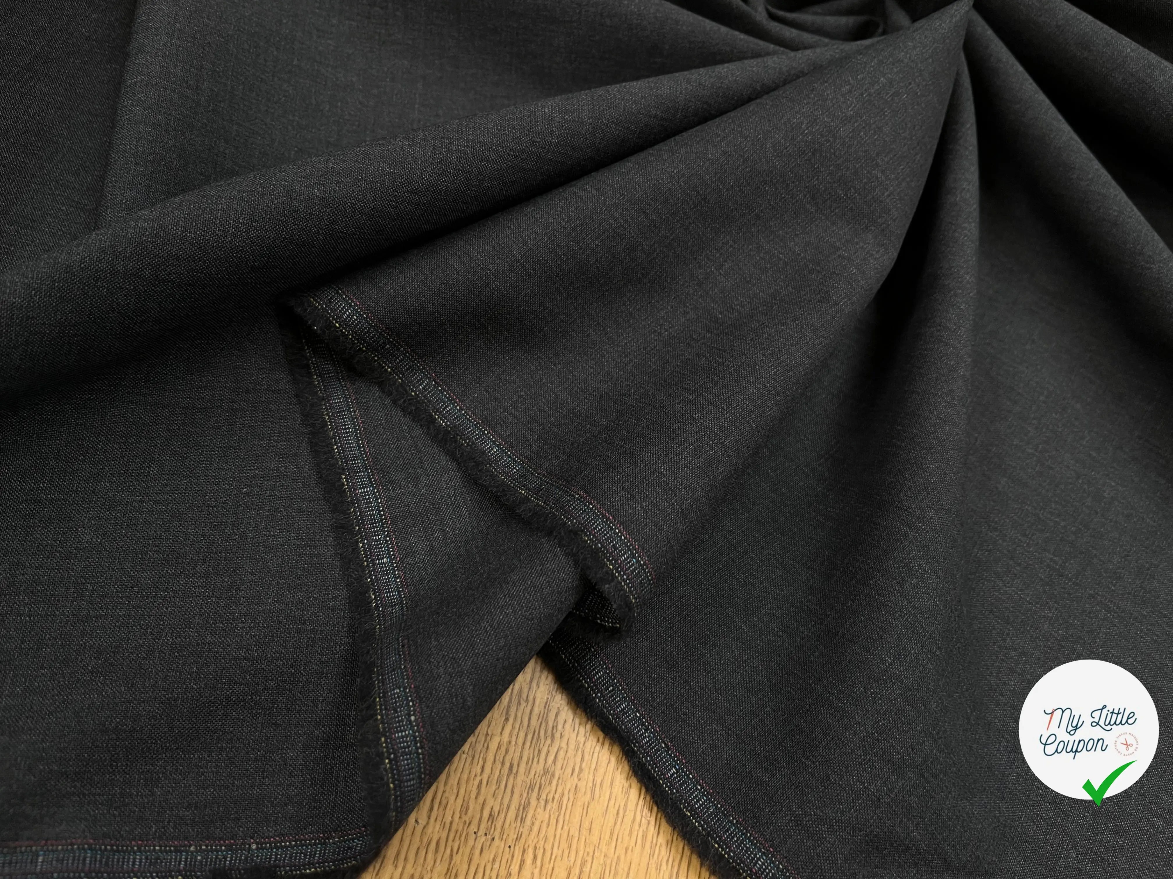 DRAPERIE DE LAINE GRIS CHINÉ DEPERLANTE - My Little Coupon