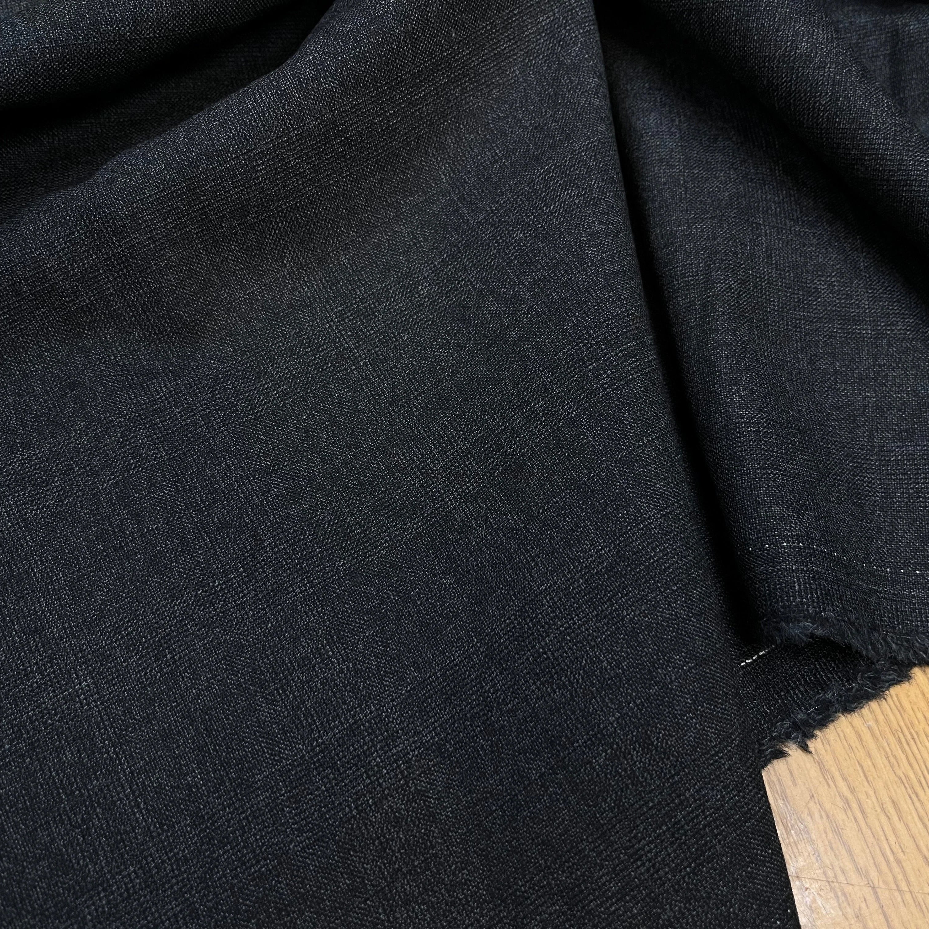 DRAPERIE DE LAINE GRIS CHINÉ FIL BLANC SUR LA LISIÈRE - My Little Coupon