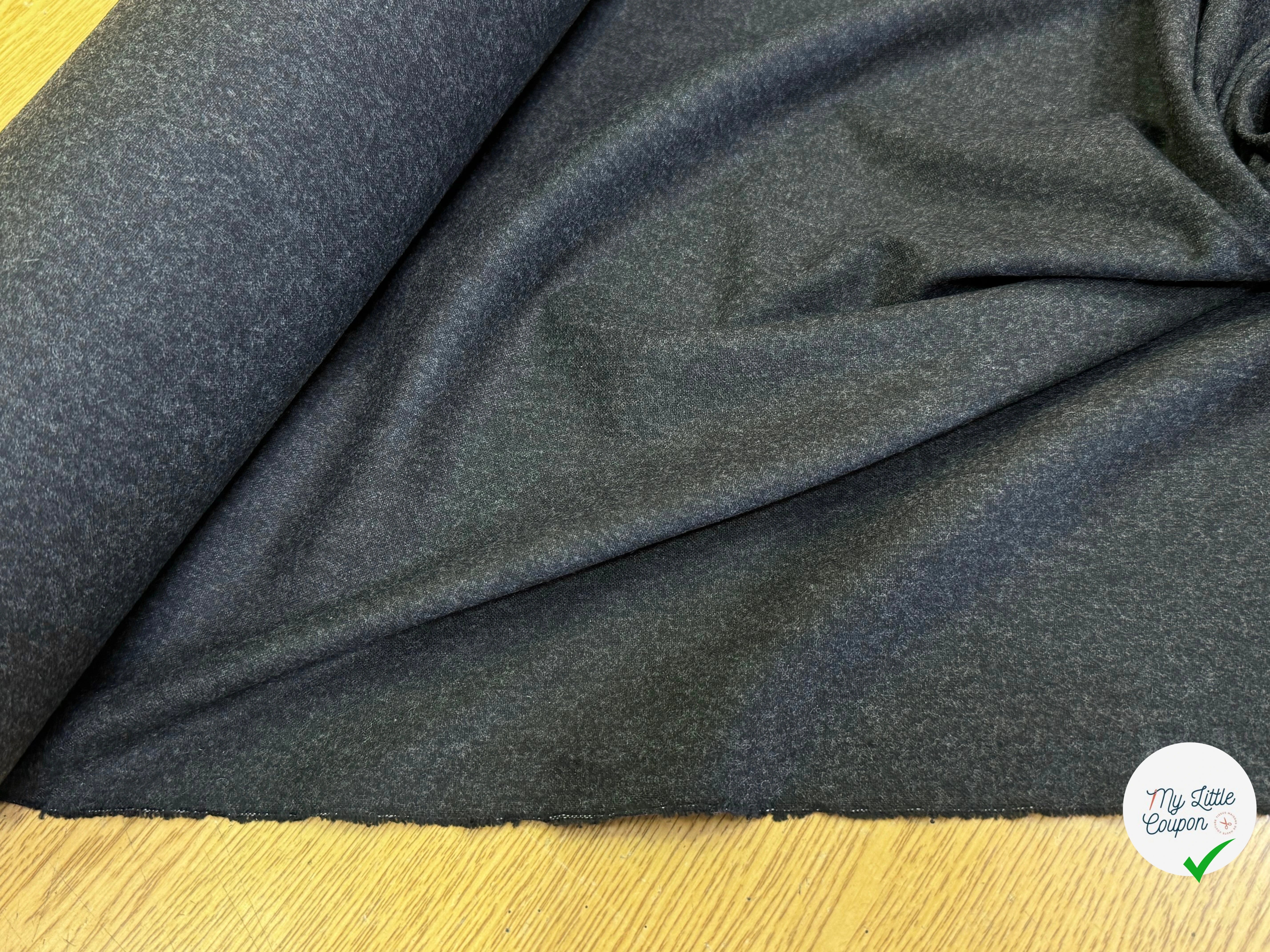 DRAPERIE DE LAINE GRIS CHINÉ STRETCH TOUCHER DOUX - My Little Coupon