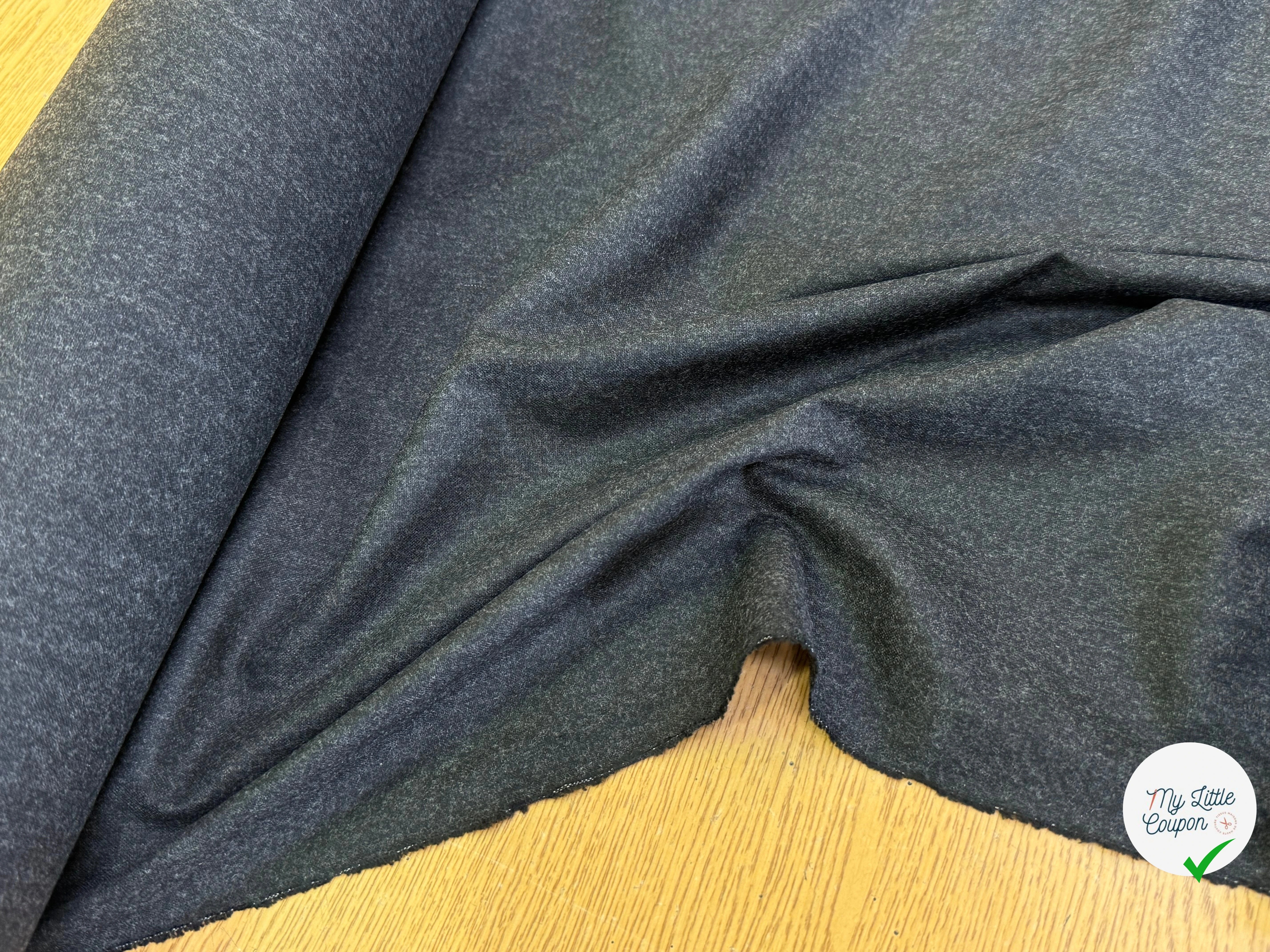 DRAPERIE DE LAINE GRIS CHINÉ STRETCH TOUCHER DOUX - My Little Coupon
