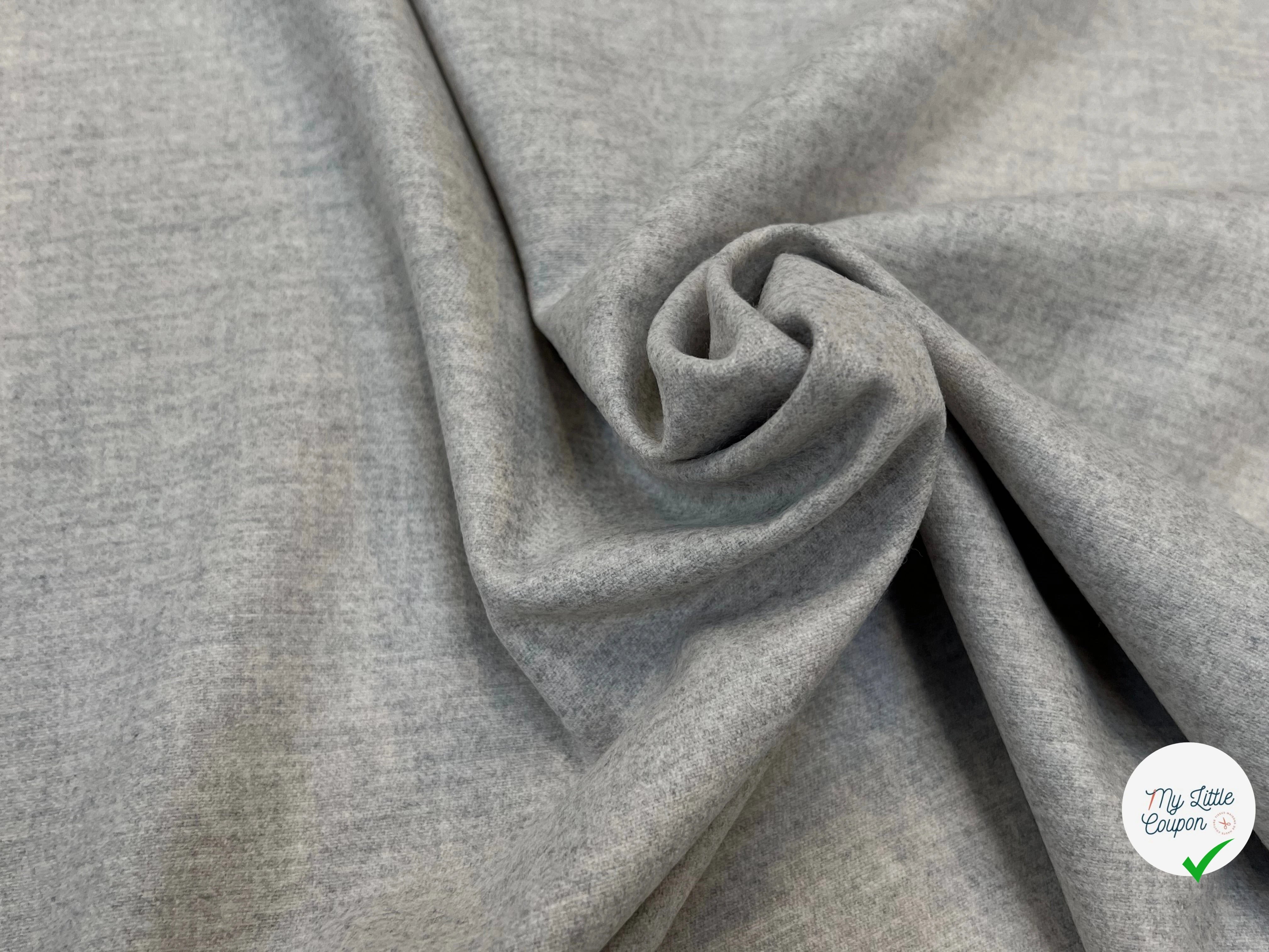 DRAPERIE DE LAINE GRIS CLAIR SUPERBE 100% LAINE VIERGE 150CM - My Little Coupon