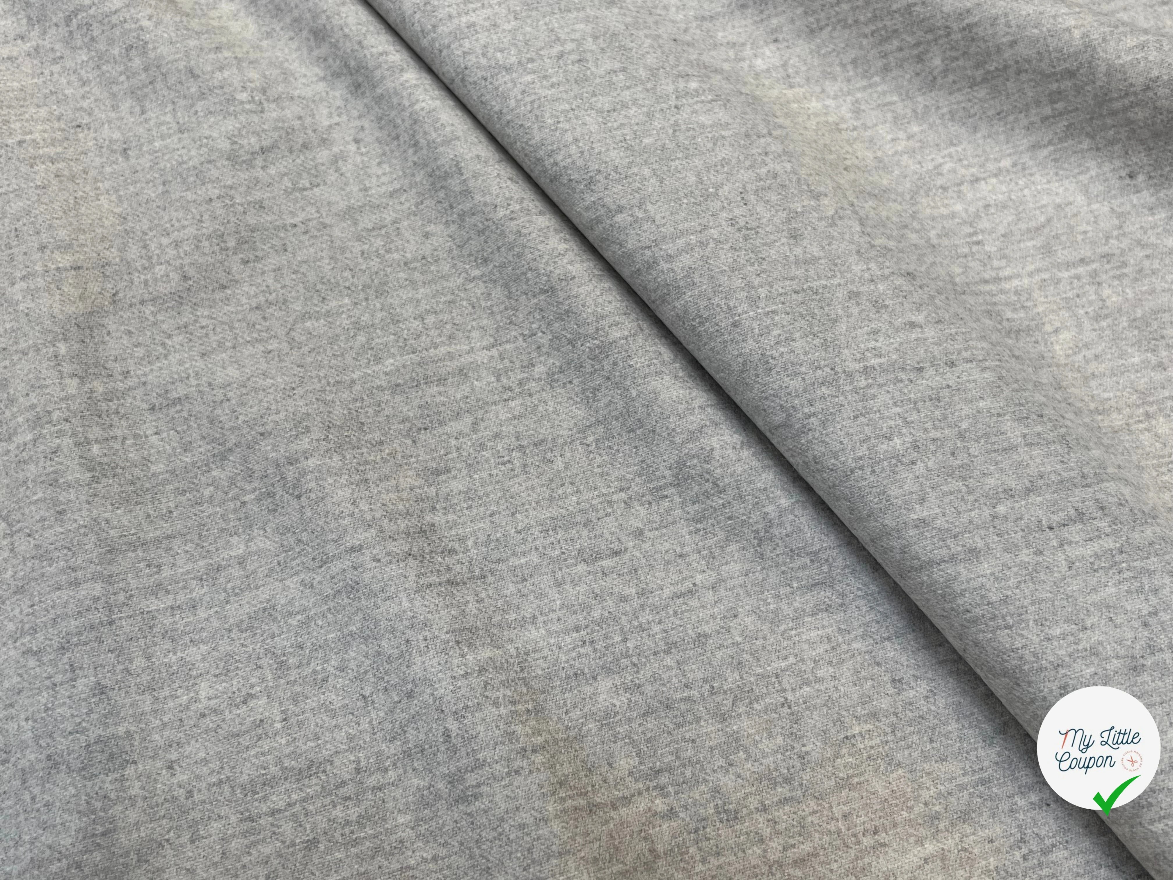 DRAPERIE DE LAINE GRIS CLAIR SUPERBE 100% LAINE VIERGE 150CM - My Little Coupon
