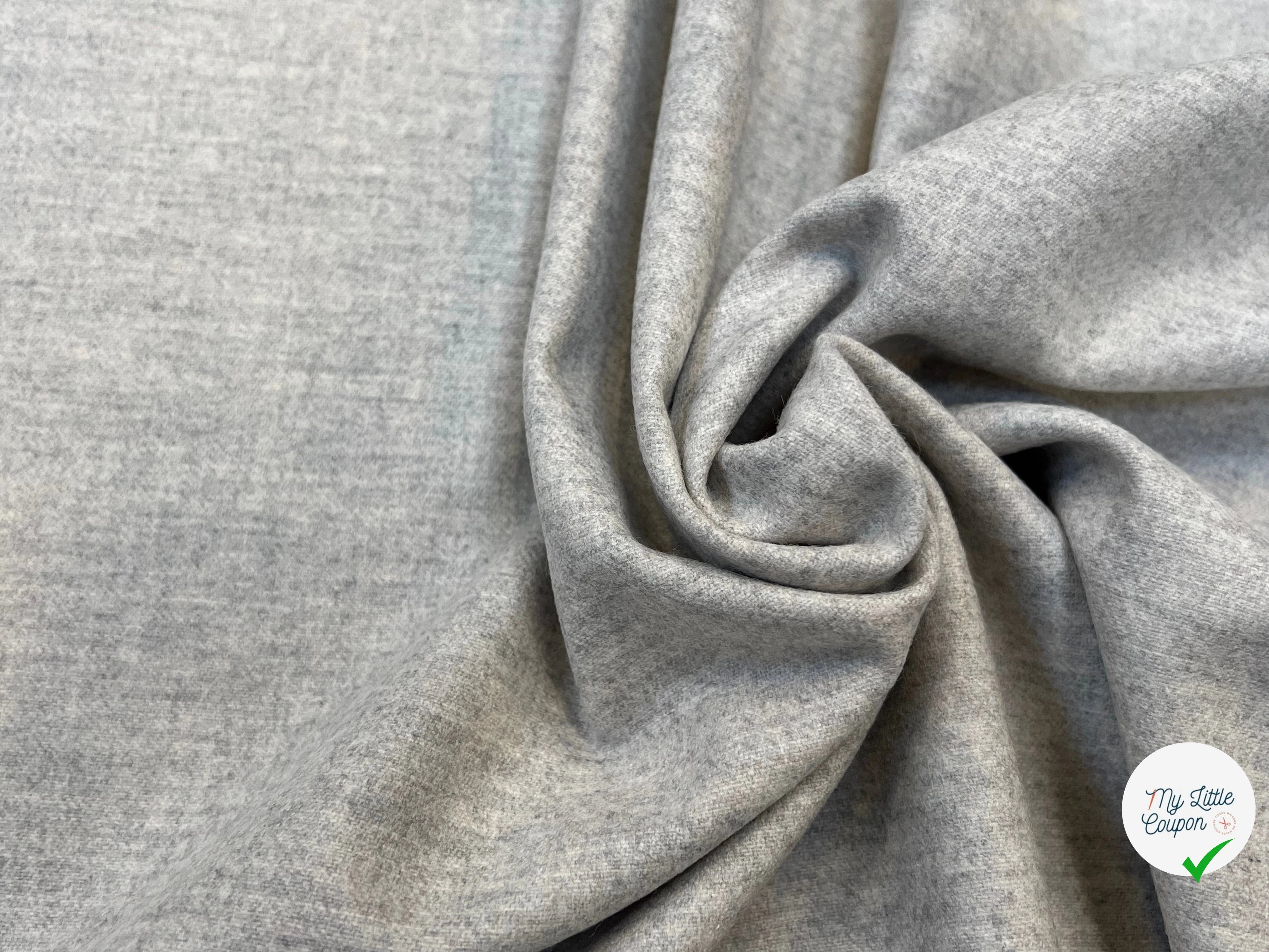 DRAPERIE DE LAINE GRIS CLAIR SUPERBE 100% LAINE VIERGE 150CM - My Little Coupon