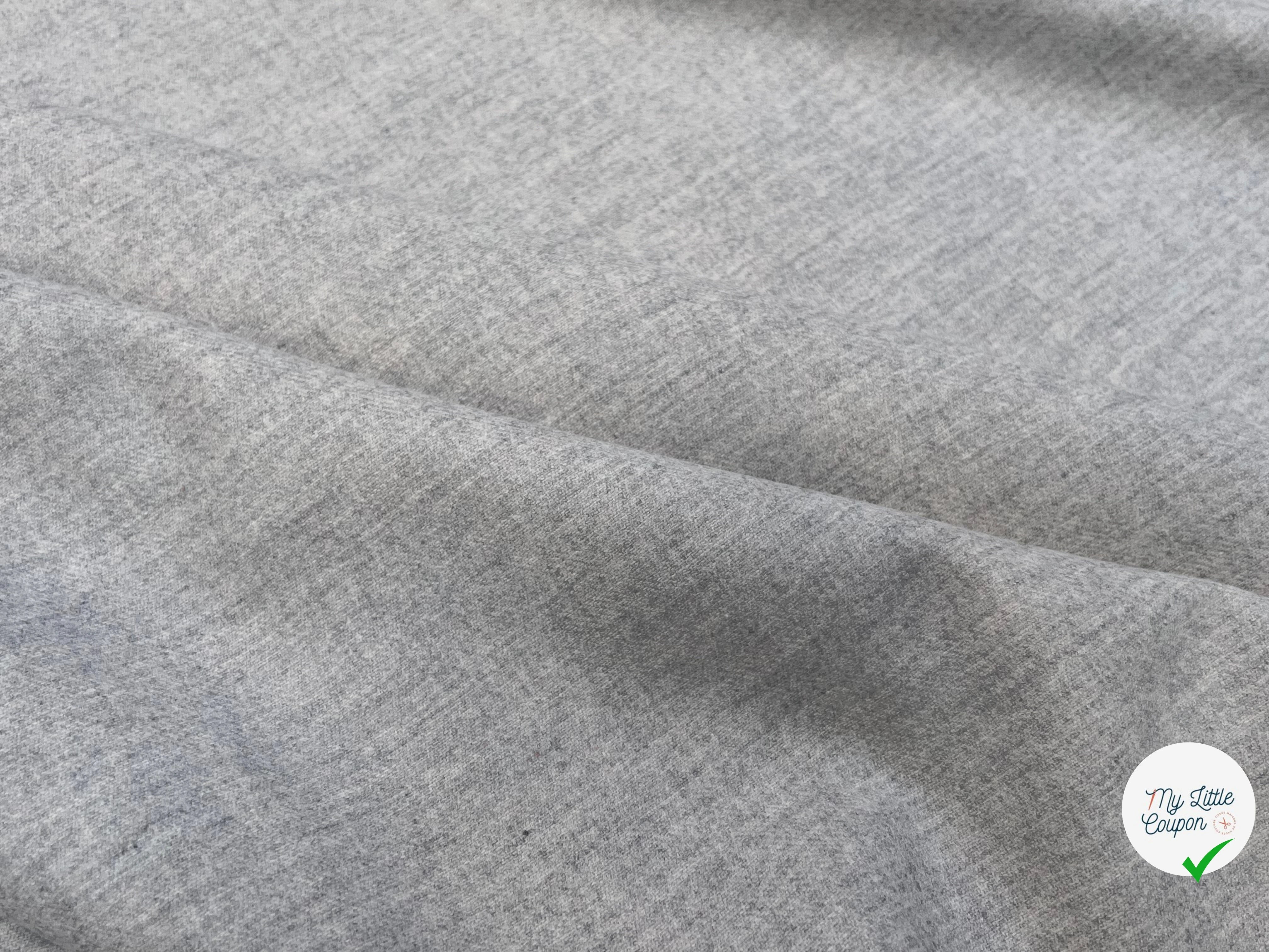 DRAPERIE DE LAINE GRIS CLAIR SUPERBE 100% LAINE VIERGE 150CM - My Little Coupon
