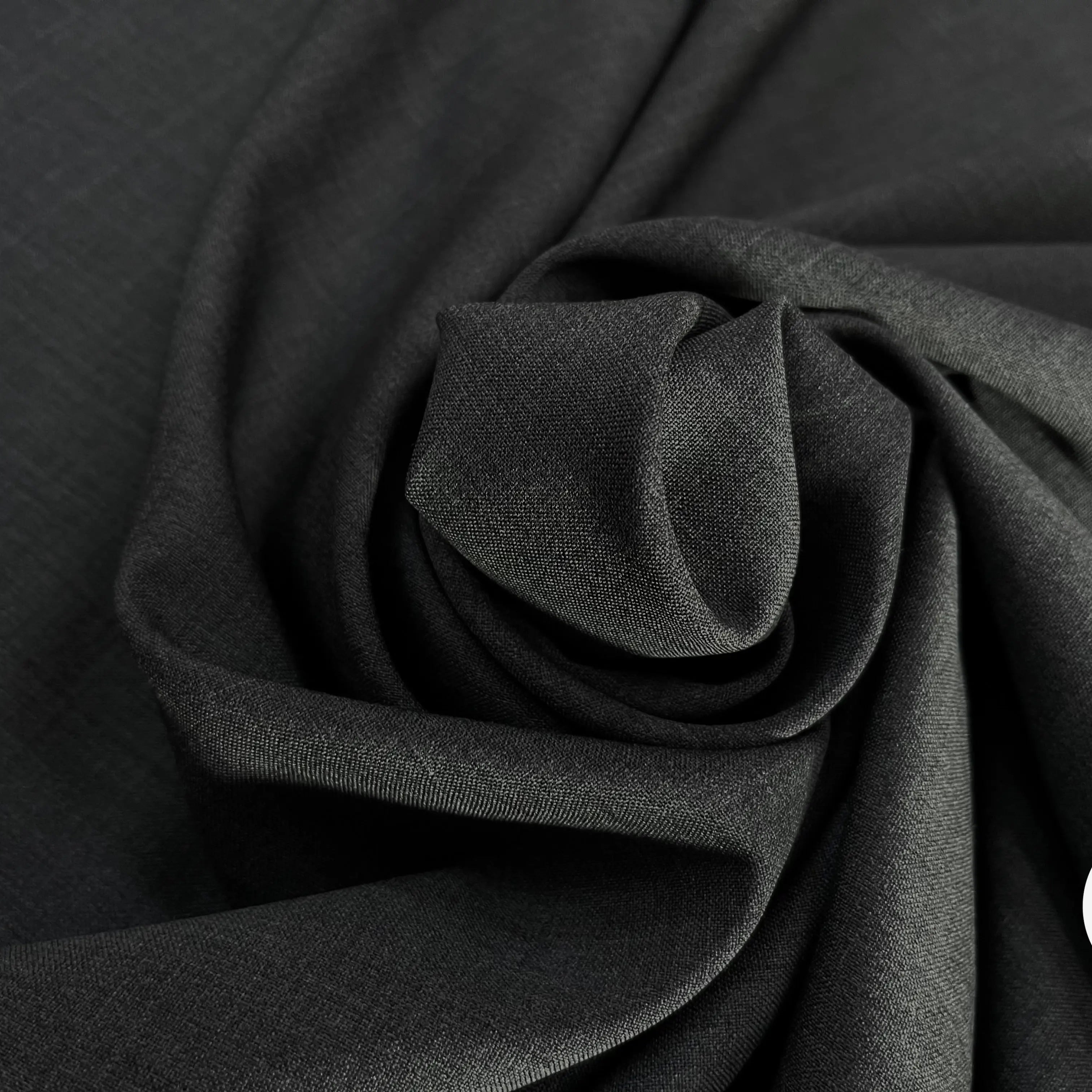 DRAPERIE DE LAINE GRIS DEPERLANTE FIL ROUGE SUR UNE LISIÈRE - My Little Coupon