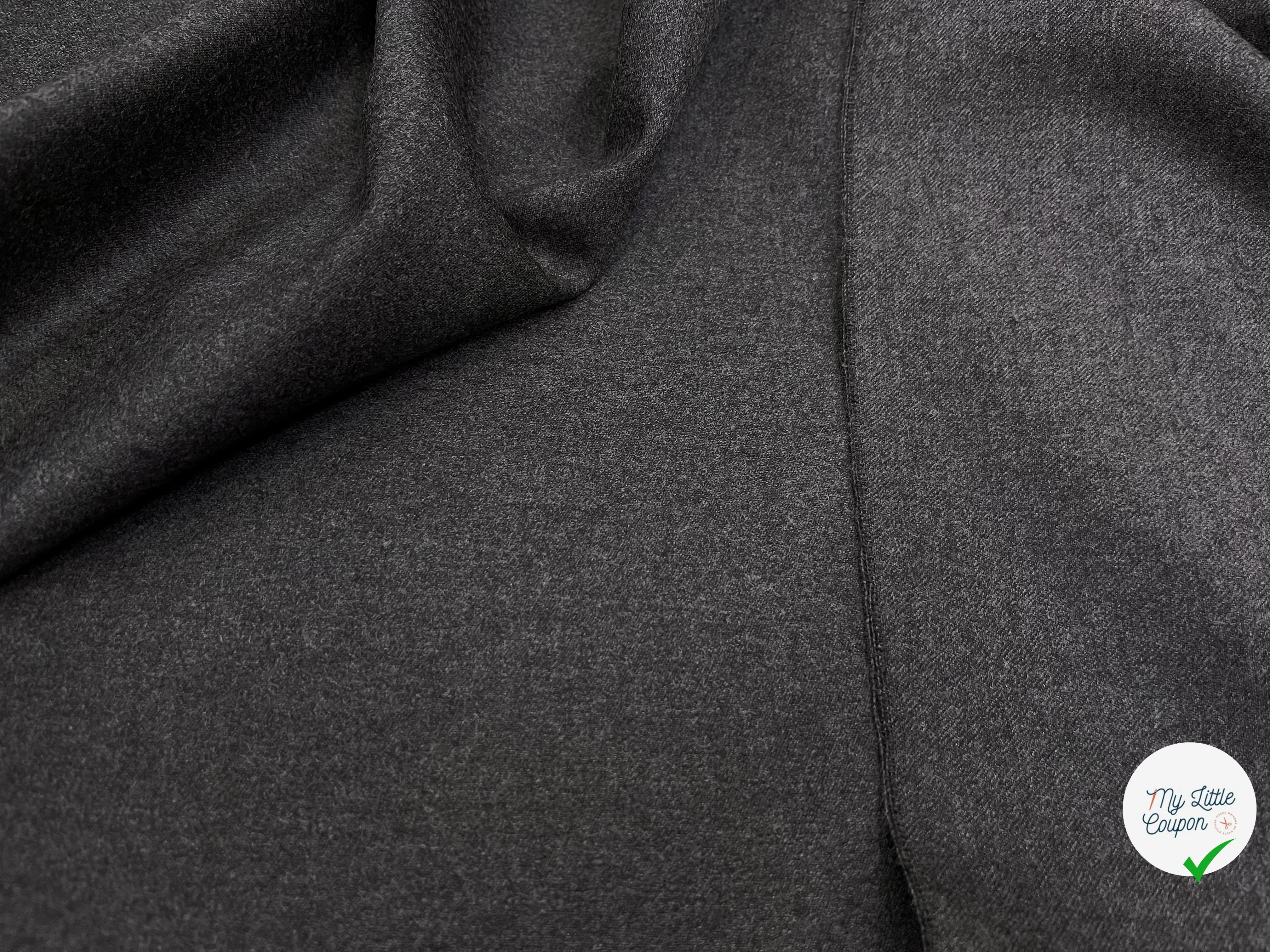 DRAPERIE DE LAINE GRIS FONCÉ 100% LAINE - My Little Coupon