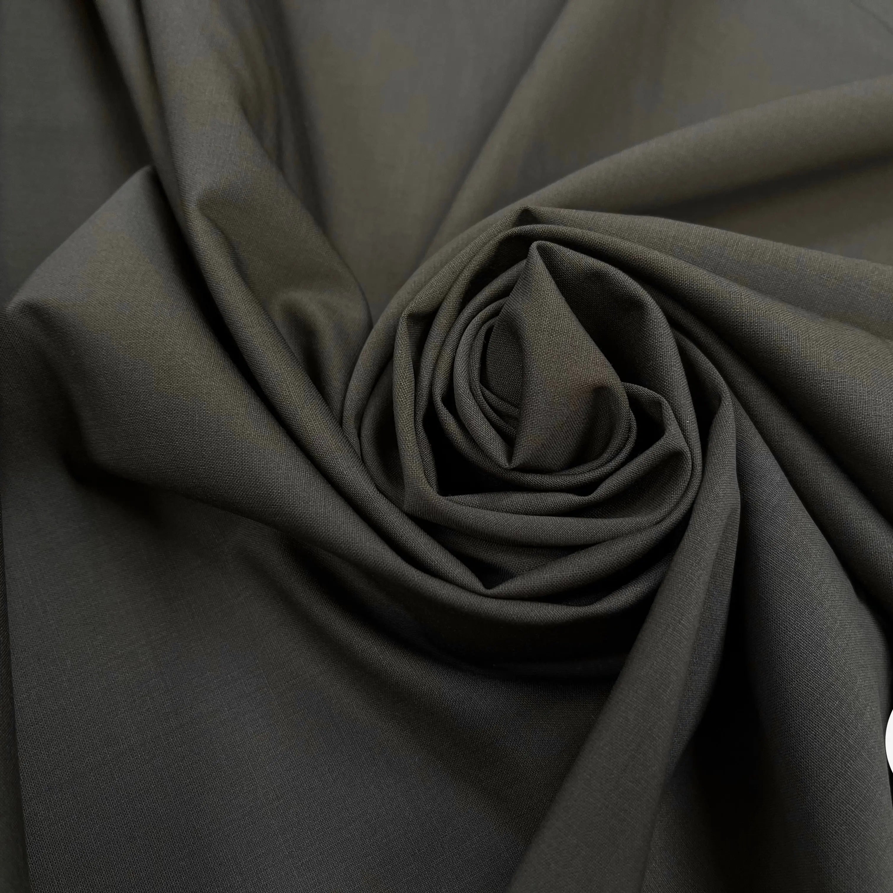 DRAPERIE DE LAINE GRIS KAKI STRETCH DEPERLANTE - My Little Coupon