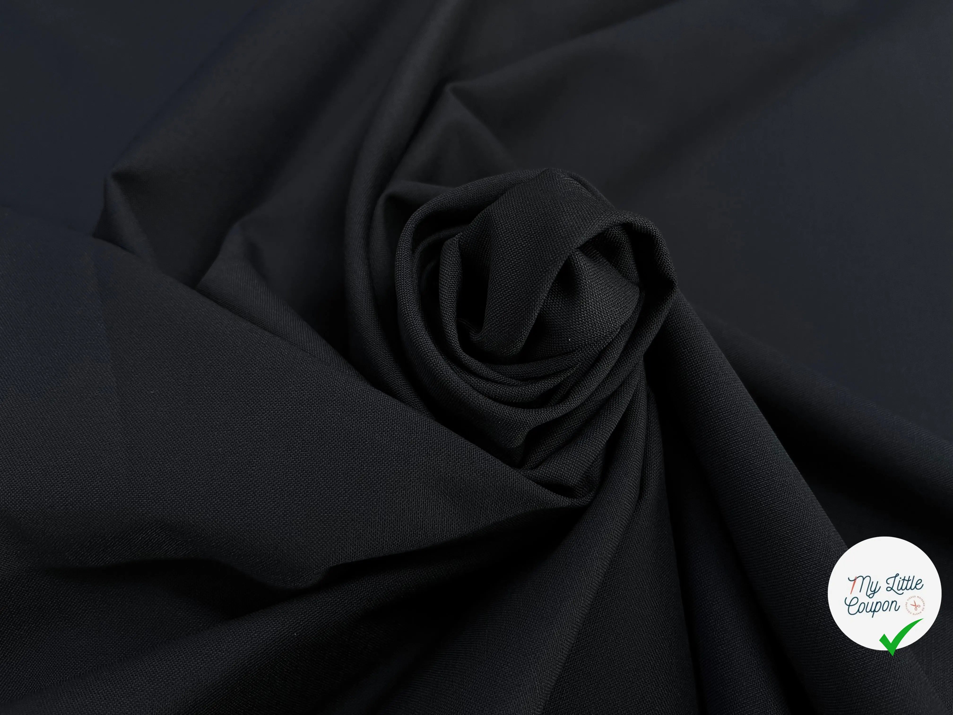 DRAPERIE DE LAINE NOIR DEPERLANTE - My Little Coupon