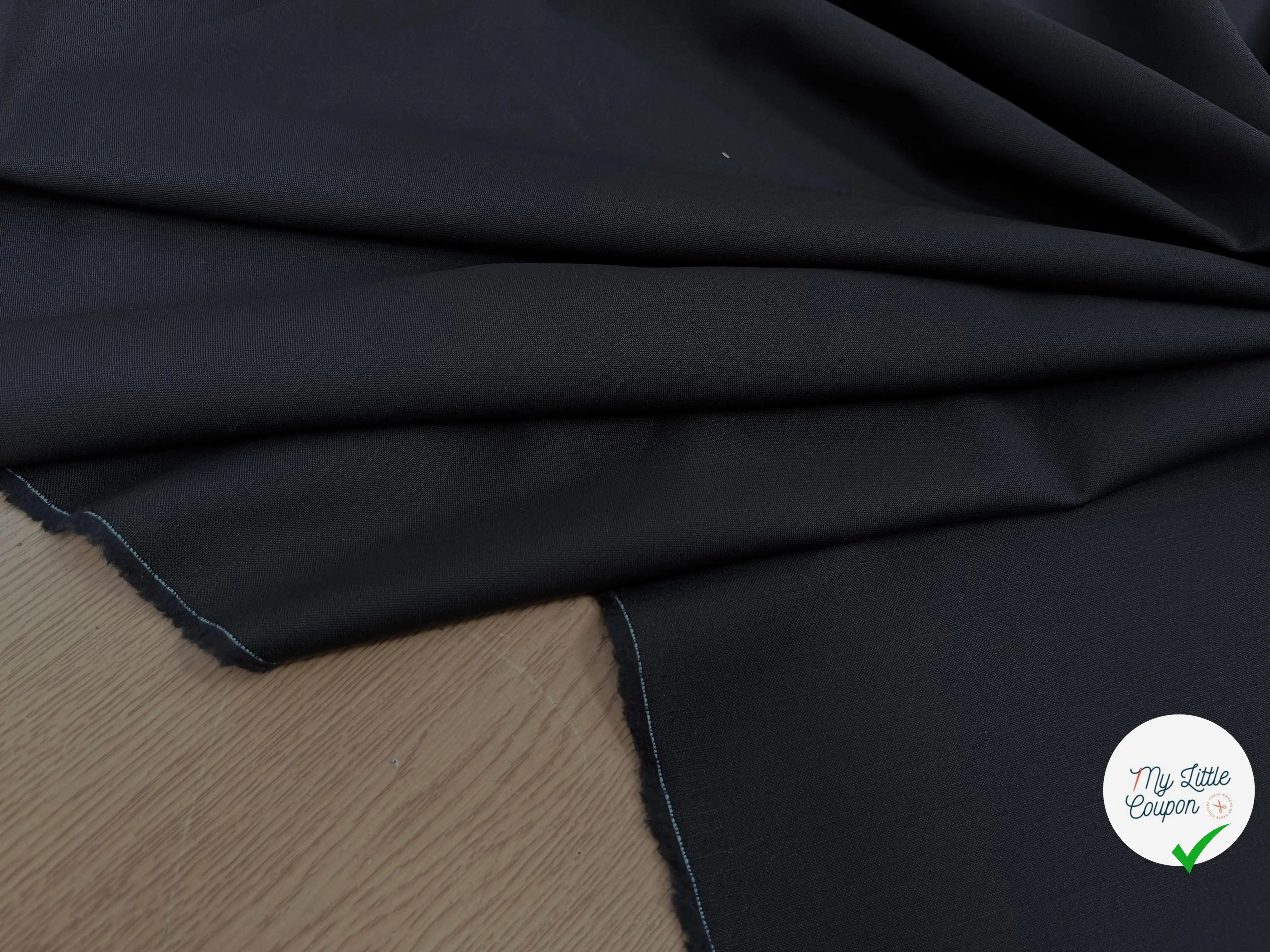 DRAPERIE DE LAINE NOIR DEPERLANTE - My Little Coupon