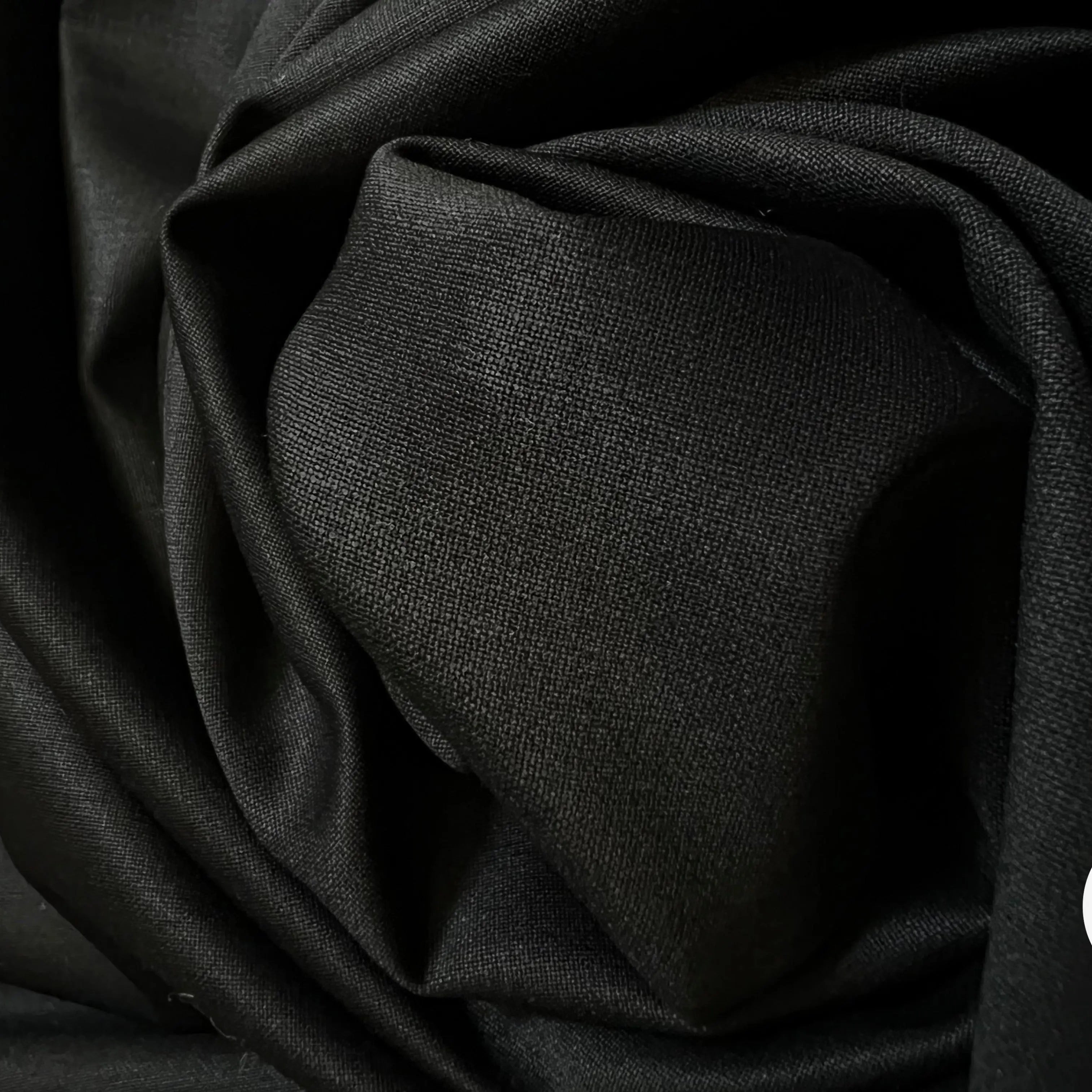 DRAPERIE DE LAINE NOIRE 95% LAINE - coupon de 3 mètres - My Little Coupon - tissu - coudre