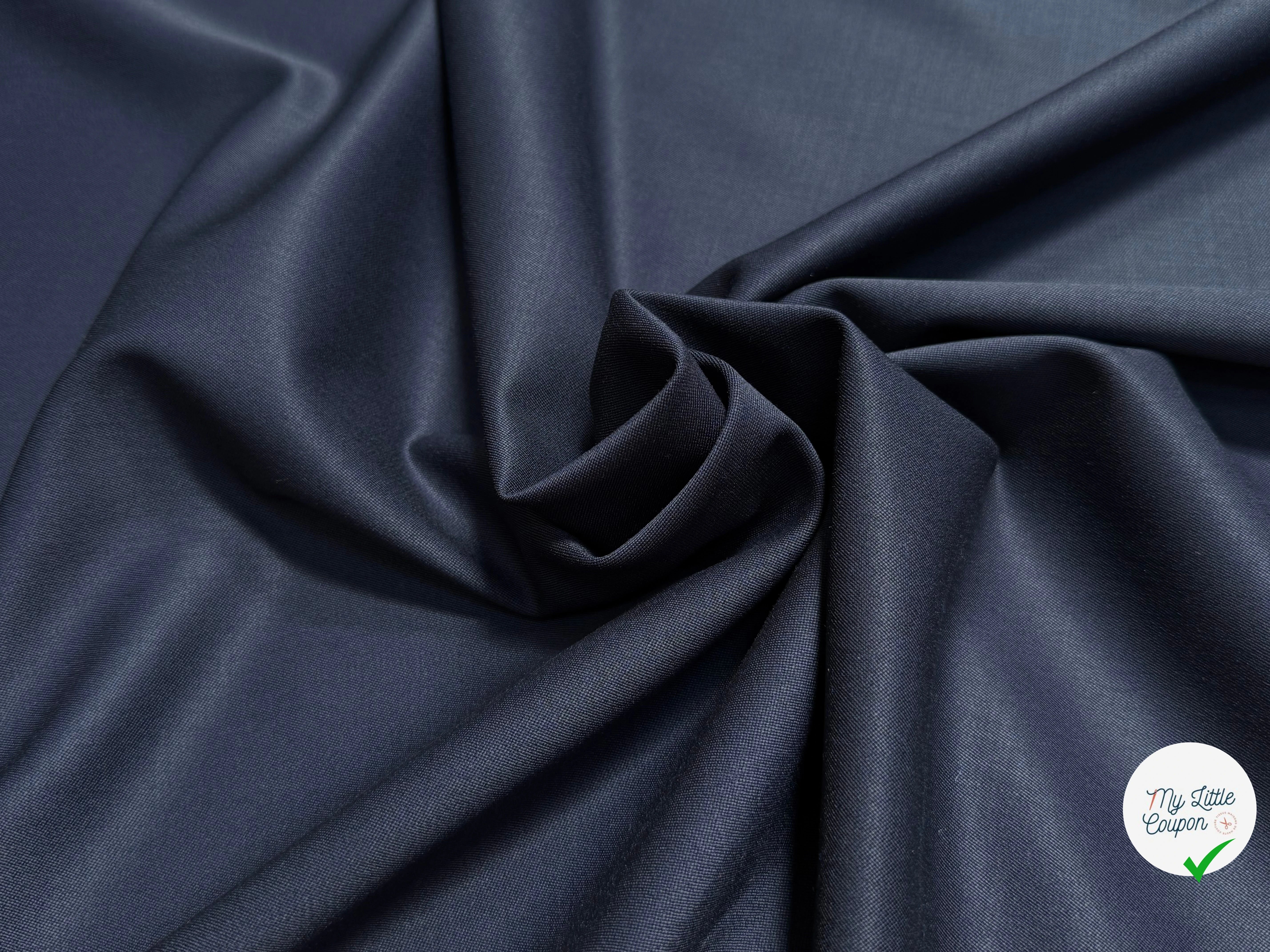 DRAPERIE DE LAINE SATINÉE NAVY TRÈS BELLE TENUE - My Little Coupon