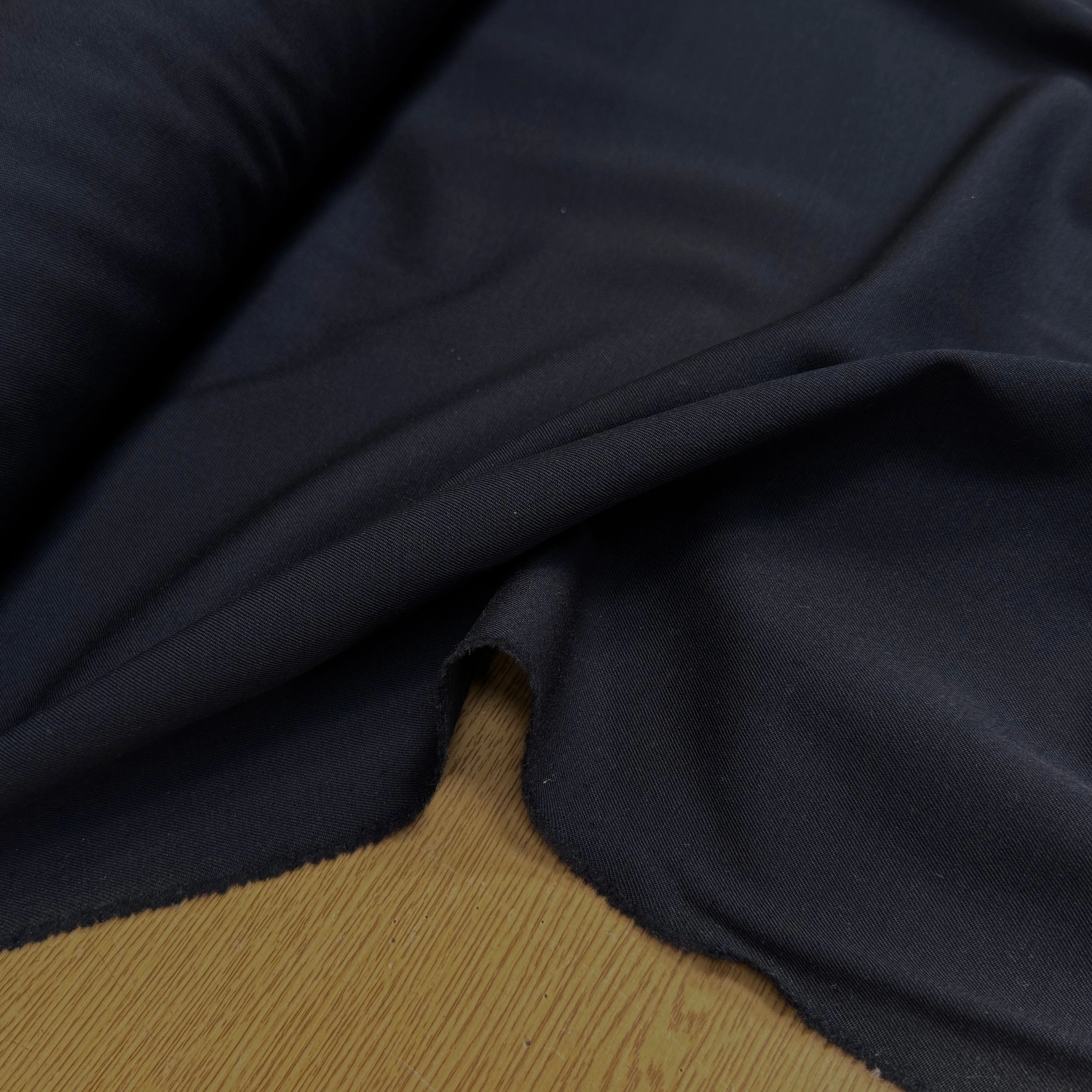 DRAPERIE DE LAINE SERGÉE STRETCH BLEU MARINE FONCÉ - My Little Coupon