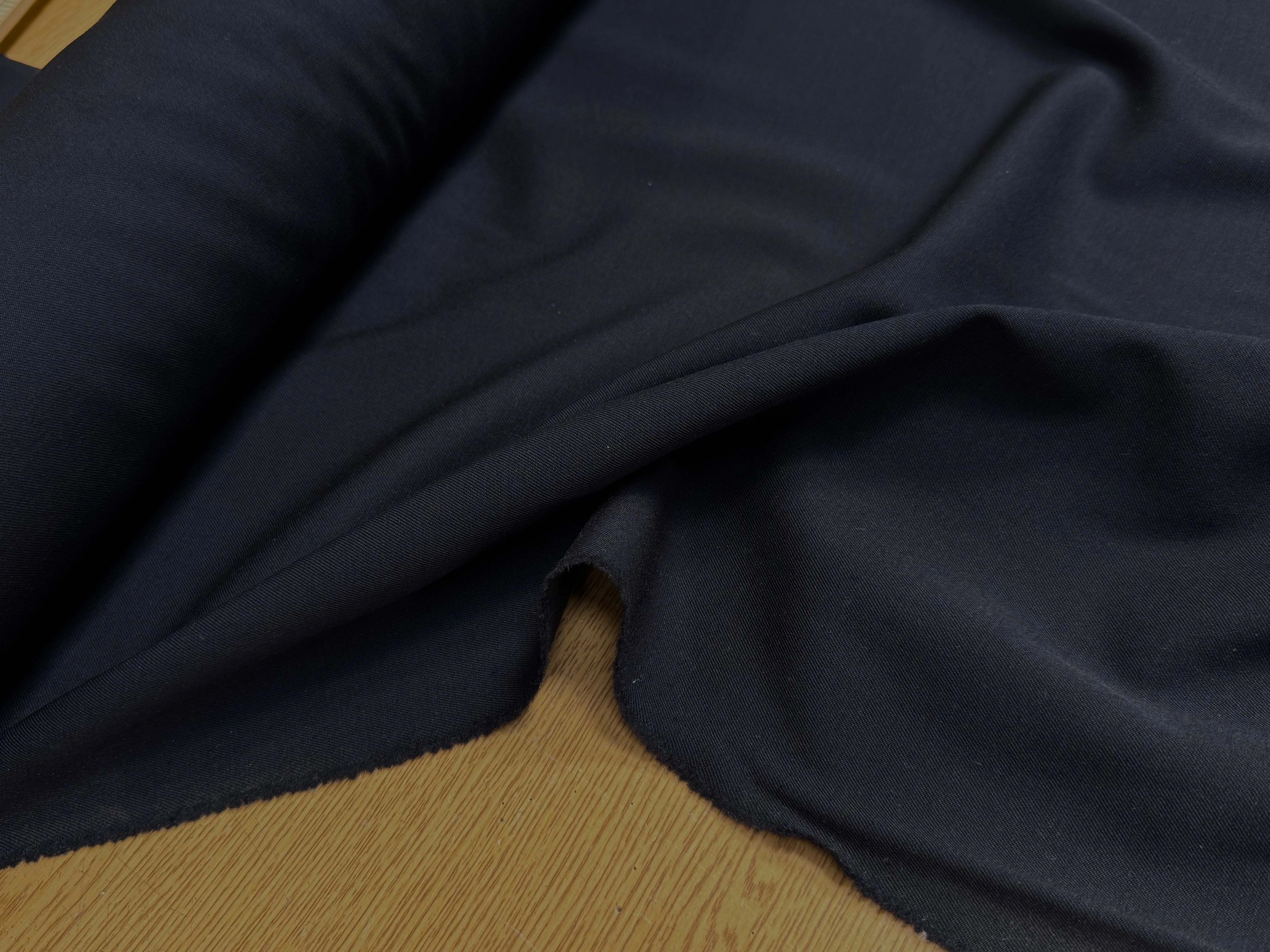 DRAPERIE DE LAINE SERGÉE STRETCH BLEU MARINE FONCÉ - My Little Coupon