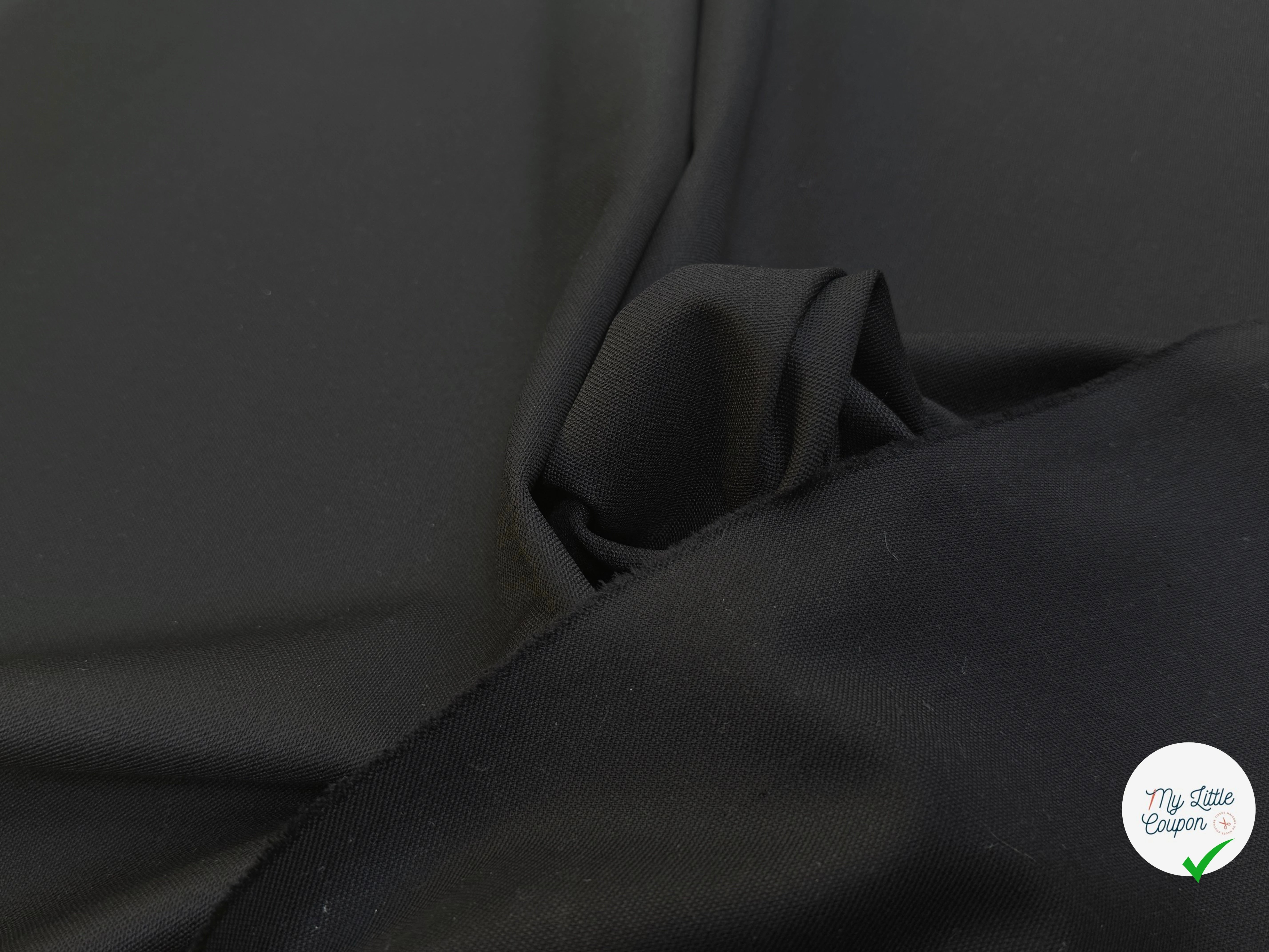 DRAPERIE DE LAINE STRETCH BEAU TOMBÉ NOIR - My Little Coupon
