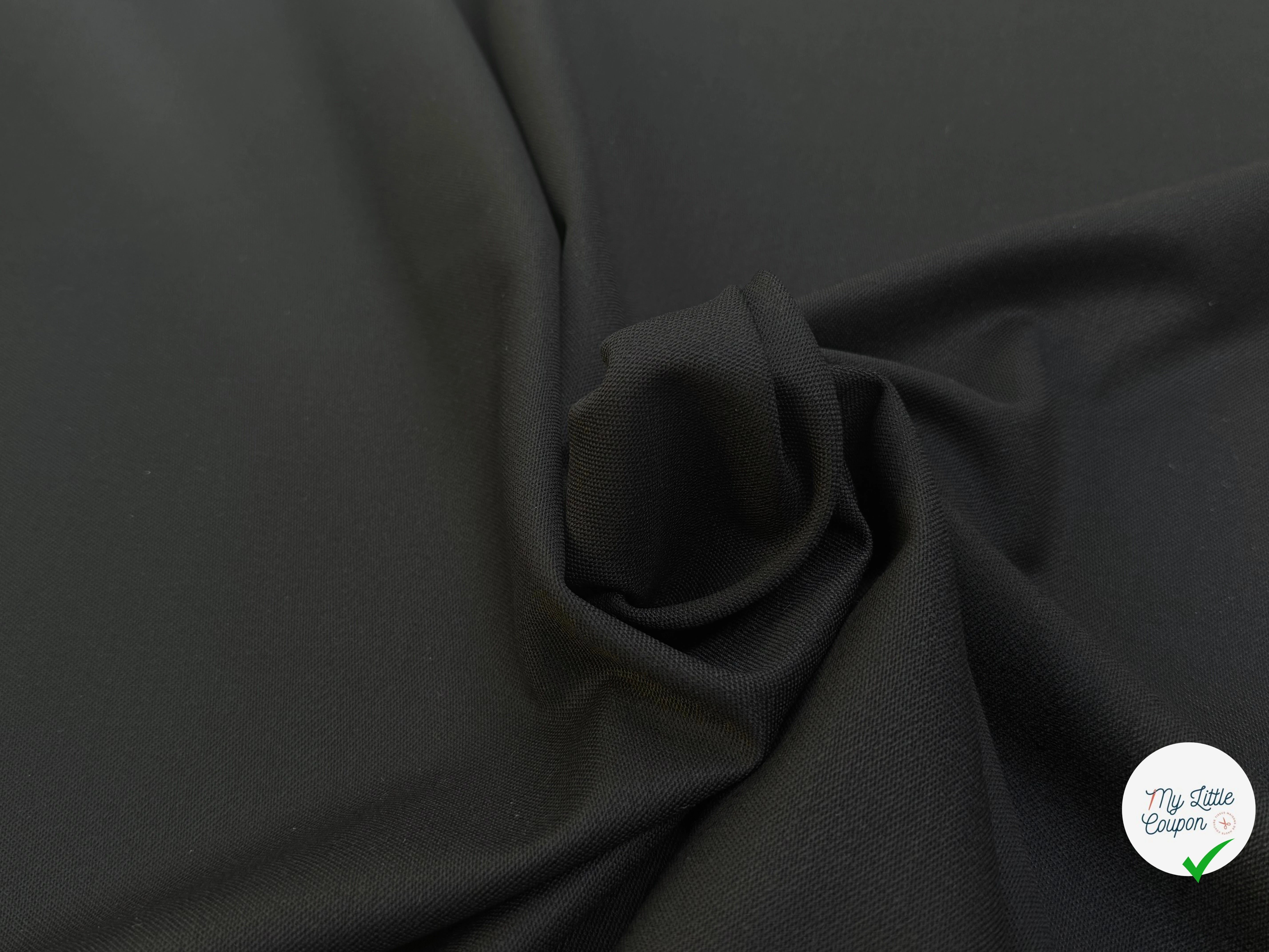 DRAPERIE DE LAINE STRETCH BEAU TOMBÉ NOIR - My Little Coupon