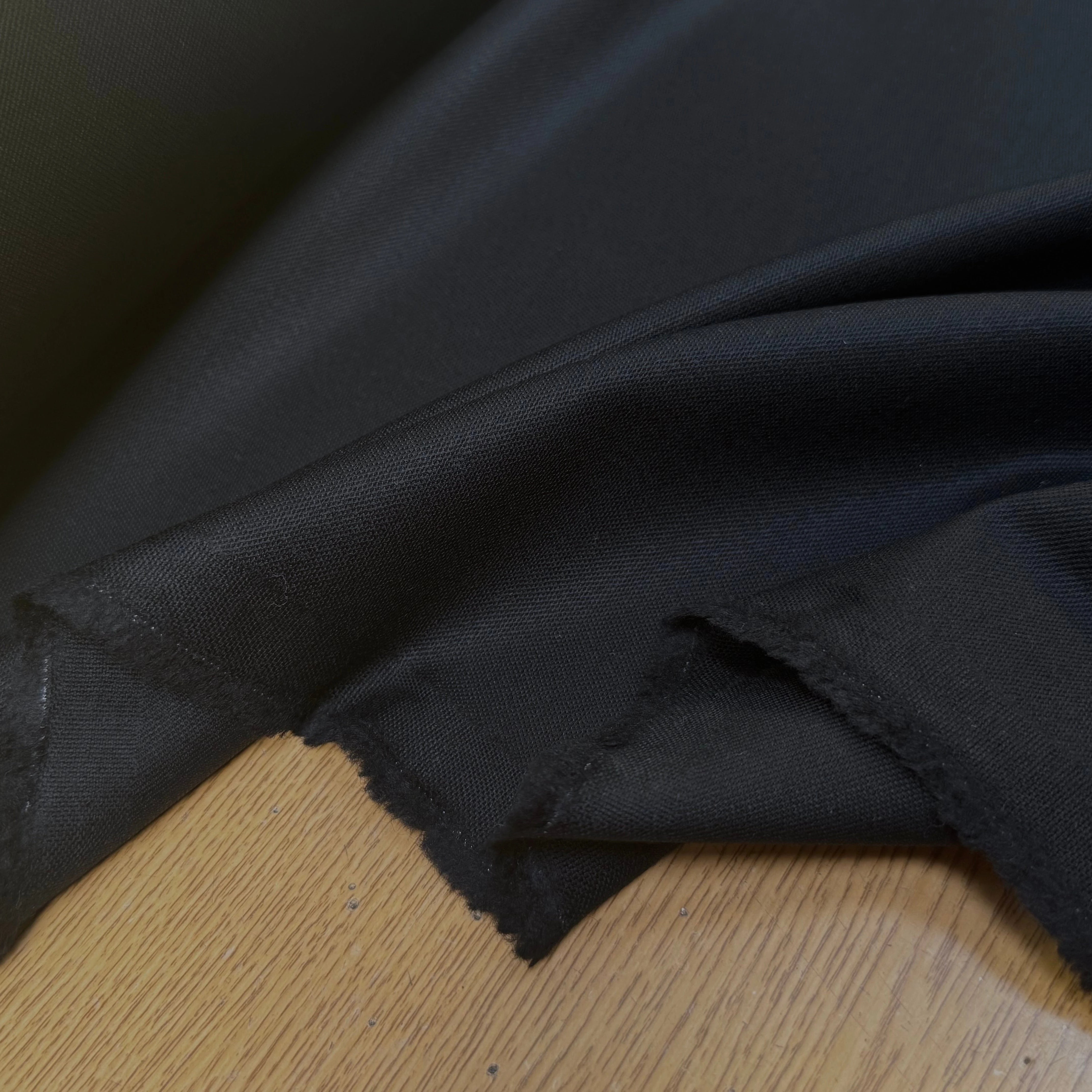 DRAPERIE DE LAINE STRETCH BEAU TOMBÉ NOIR - My Little Coupon