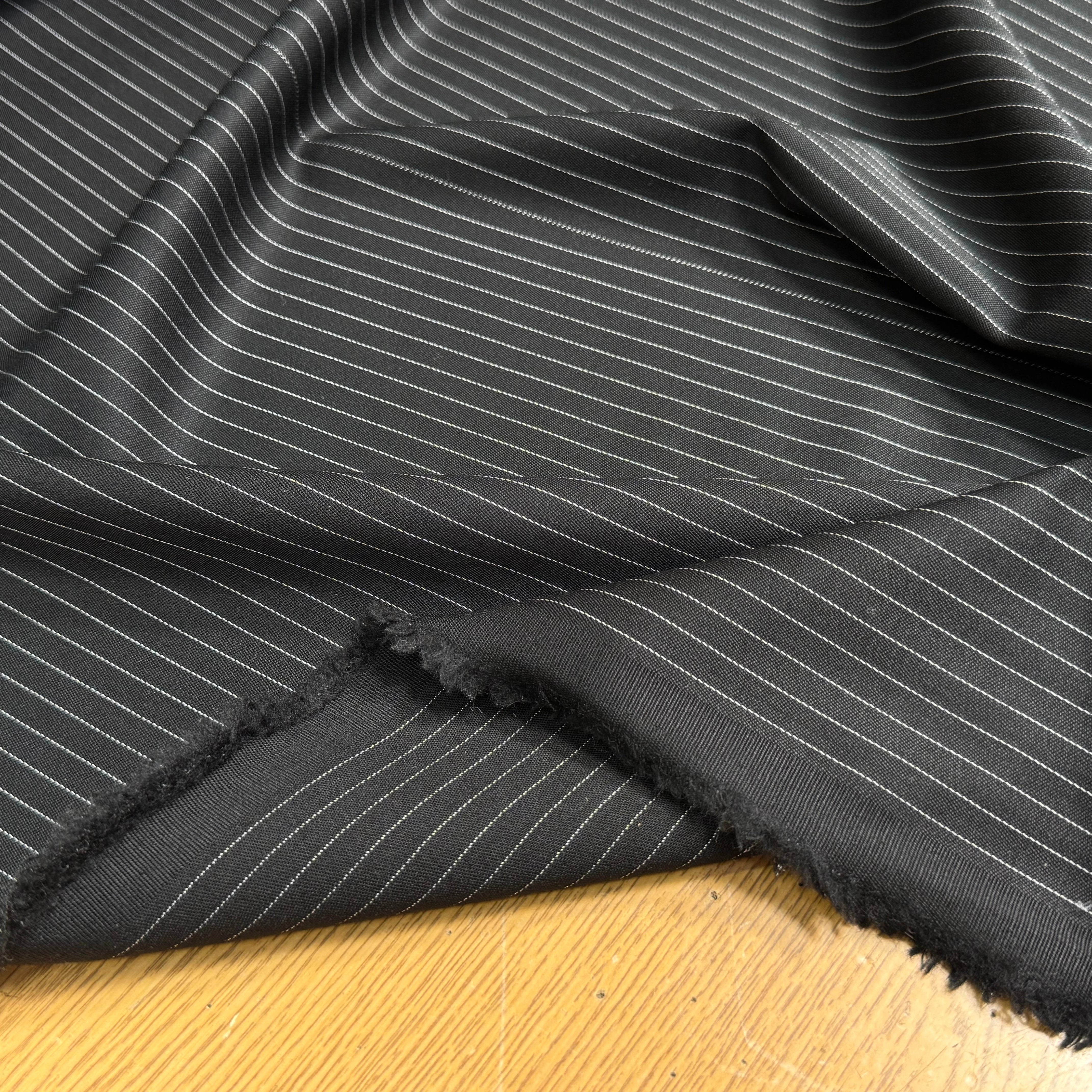 DRAPERIE DE LAINE STRETCH RAYURES TENNIS NOIR - My Little Coupon