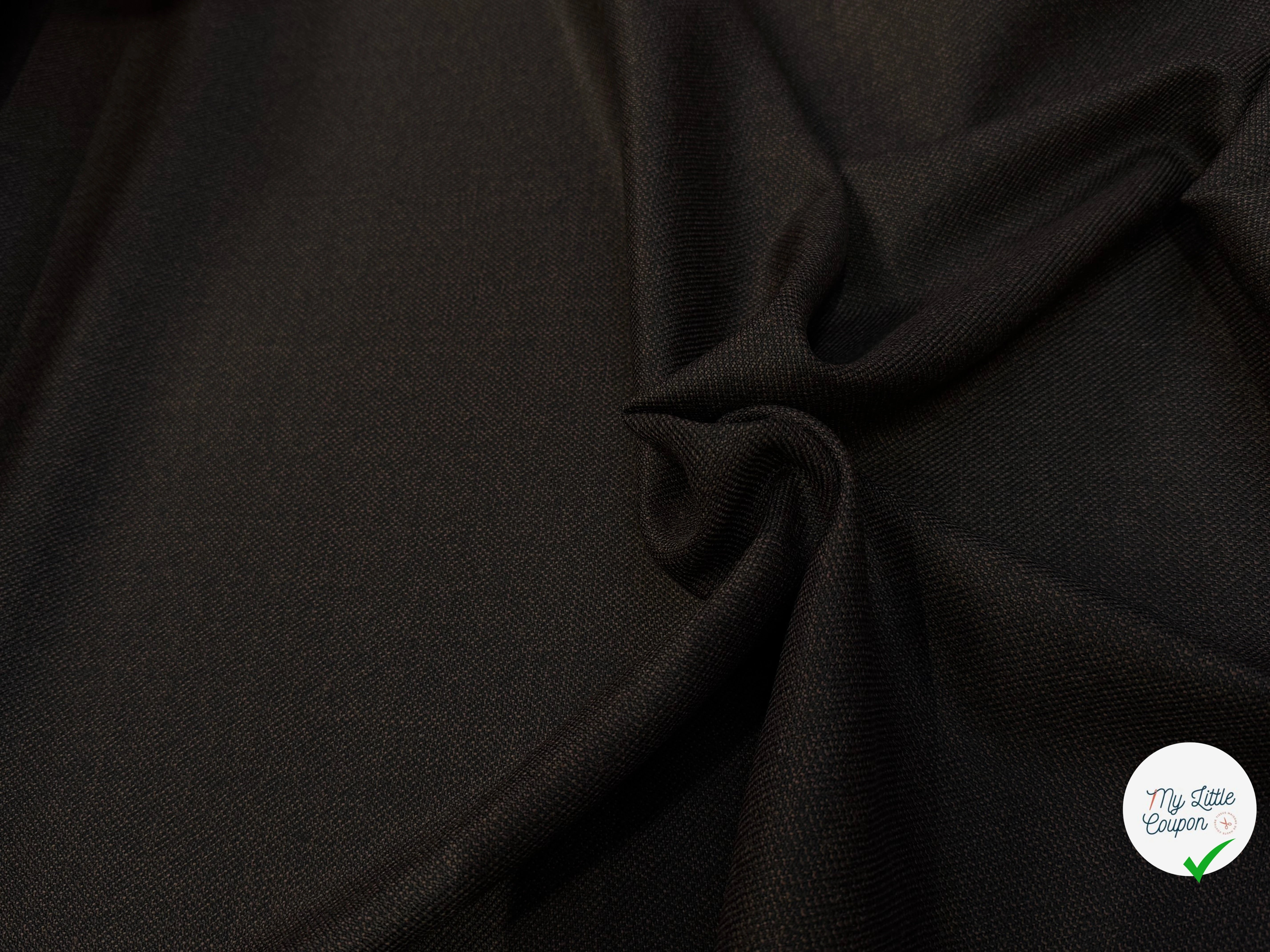 DRAPERIE DE LAINE TENUE LOURDE MARON NOIR - My Little Coupon