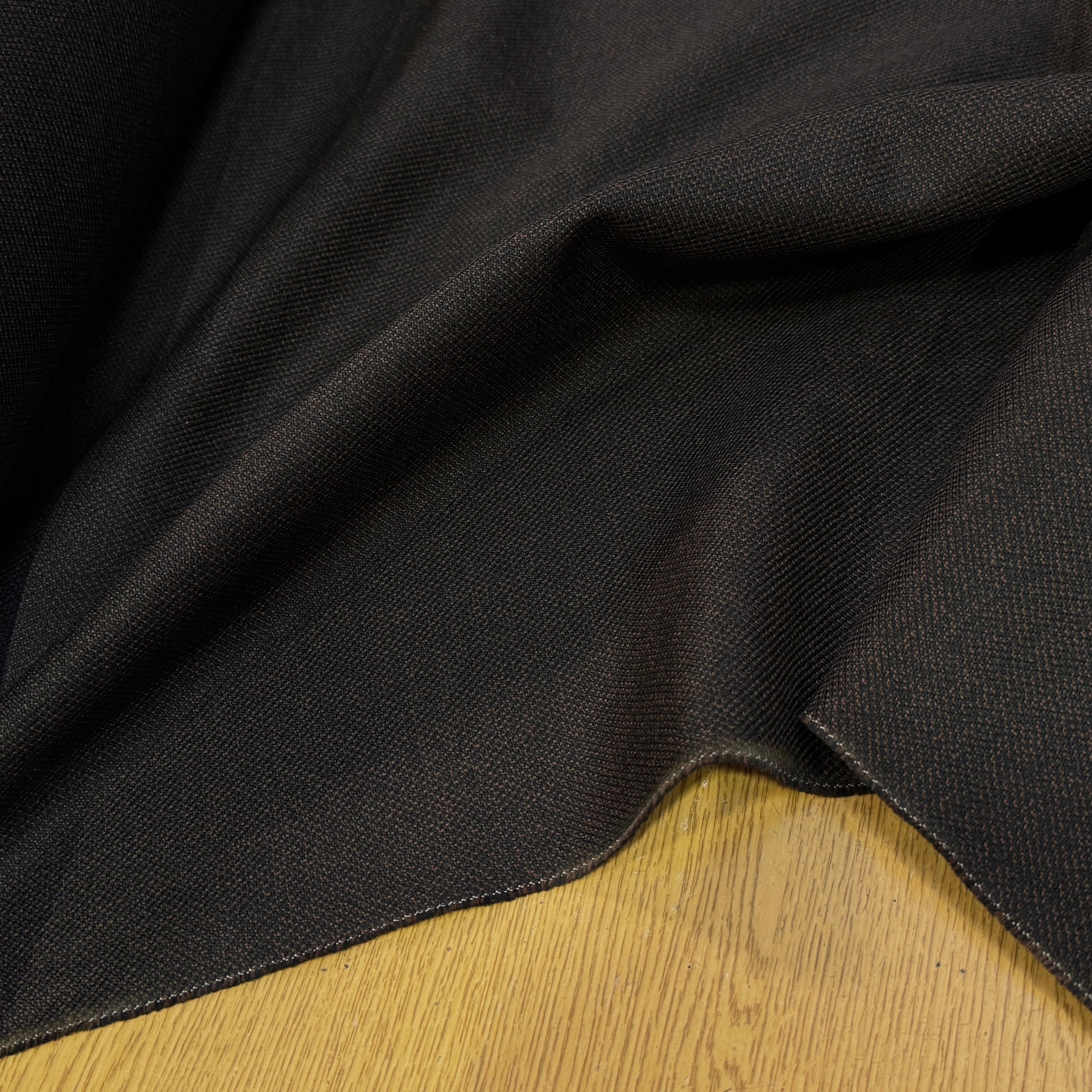 DRAPERIE DE LAINE TENUE LOURDE MARON NOIR - My Little Coupon