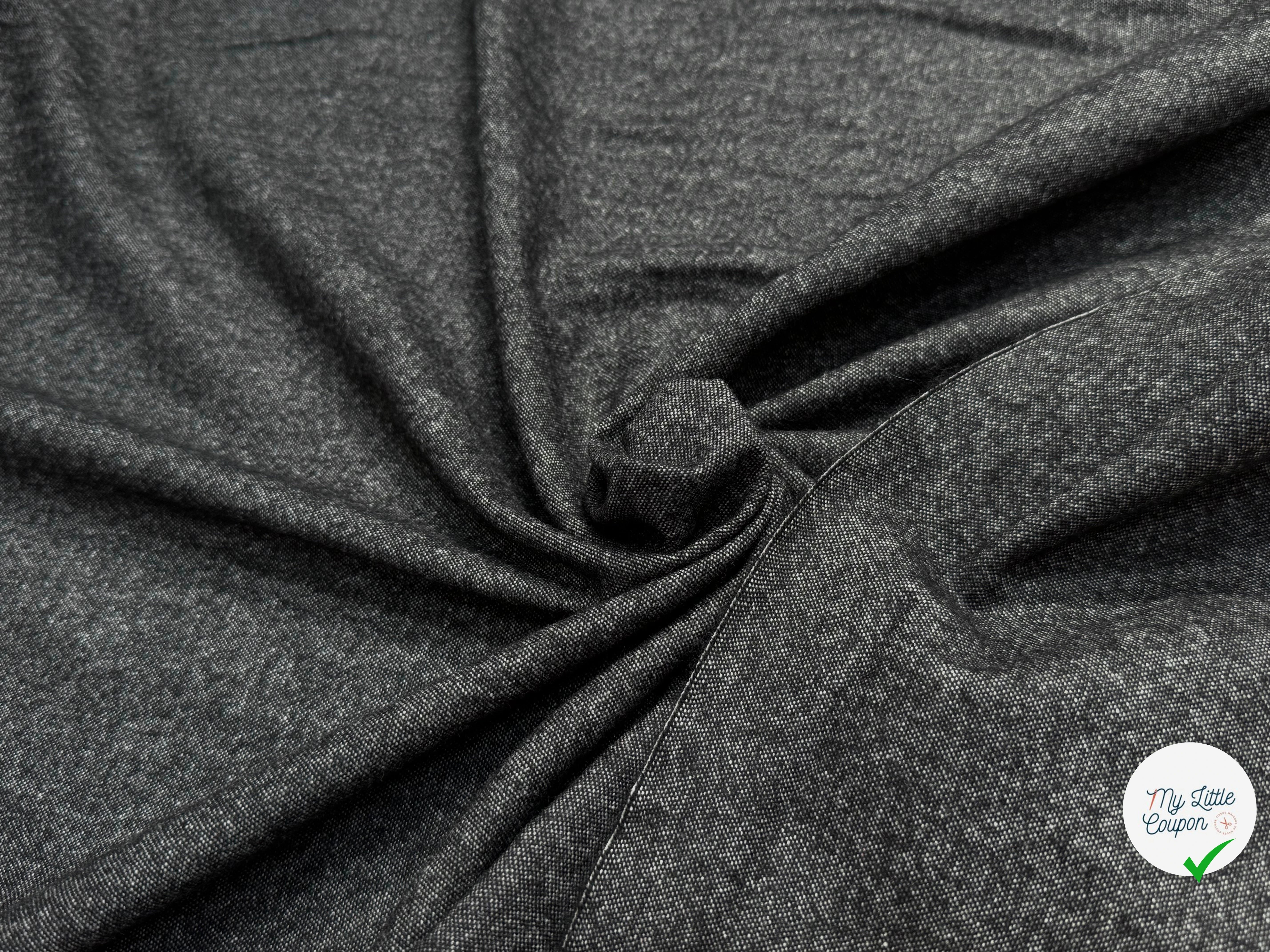 DRAPERIE DE LAINE TOUCHER DOUX 80% LAINE GRIS CHINÉ - My Little Coupon