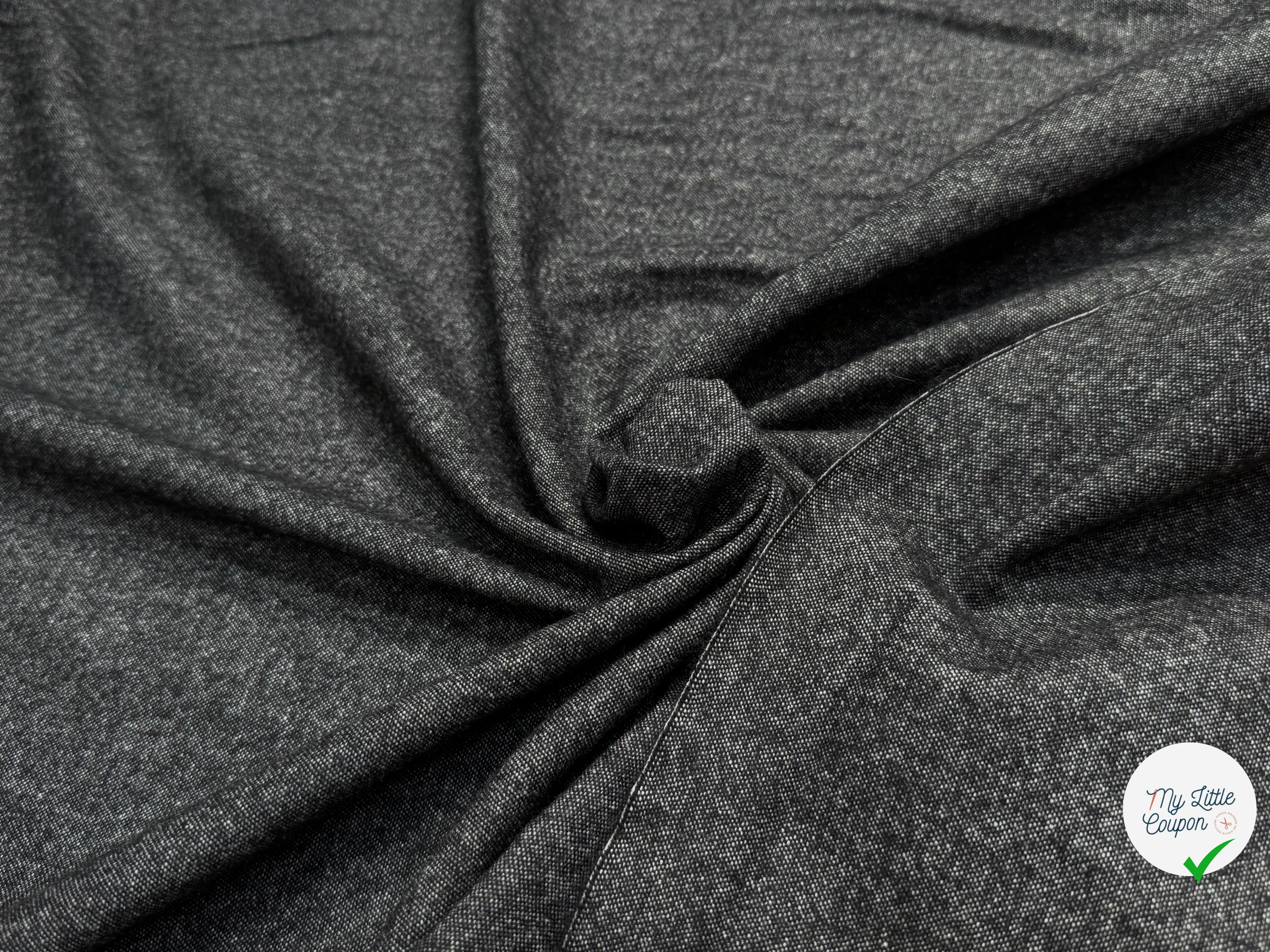DRAPERIE DE LAINE TOUCHER DOUX 80% LAINE GRIS CHINÉ - My Little Coupon