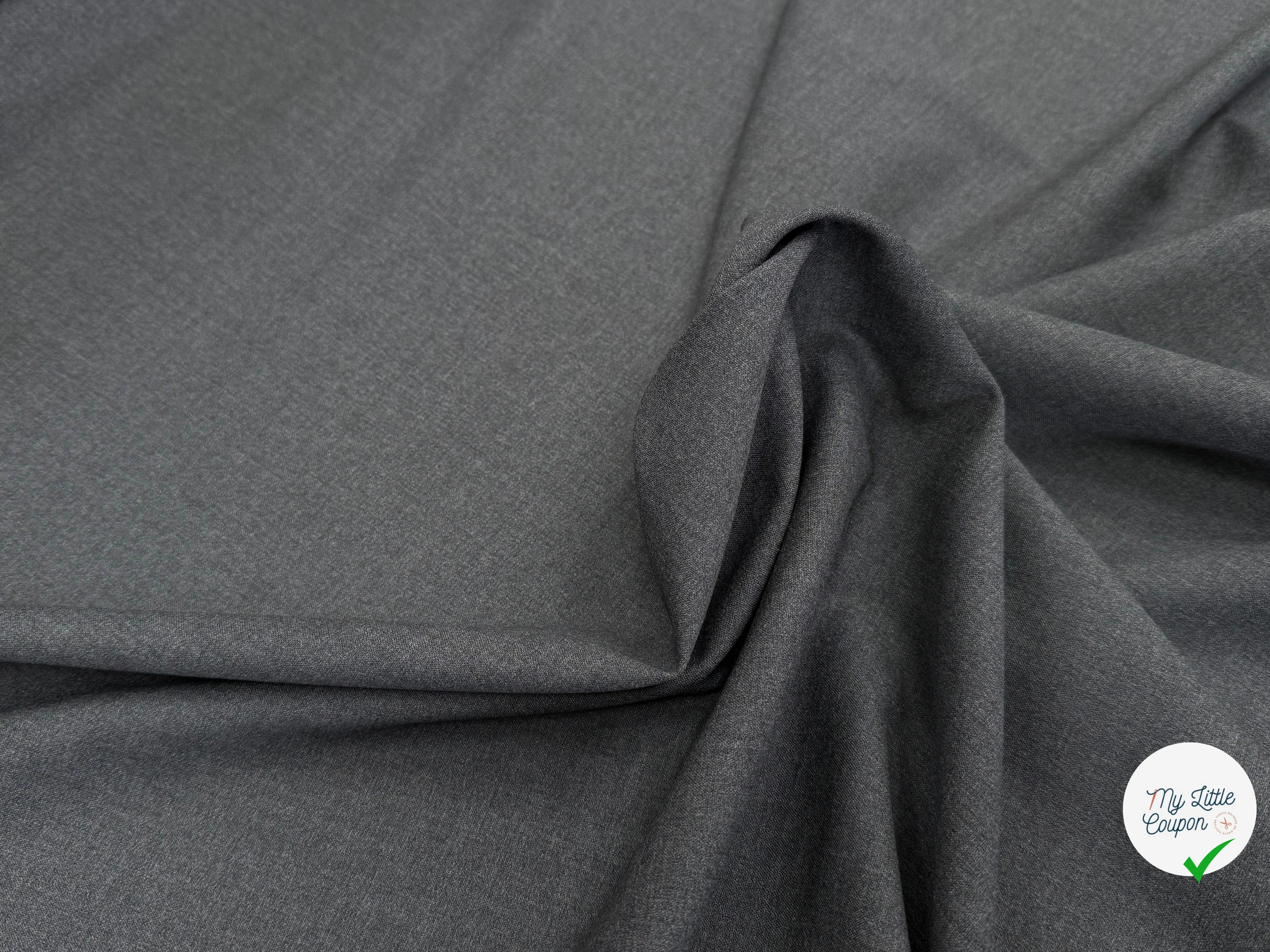 DRAPERIE DE LAINE TRÈS BELLE TENUE GRISE 96% LAINE VIERGE - My Little Coupon