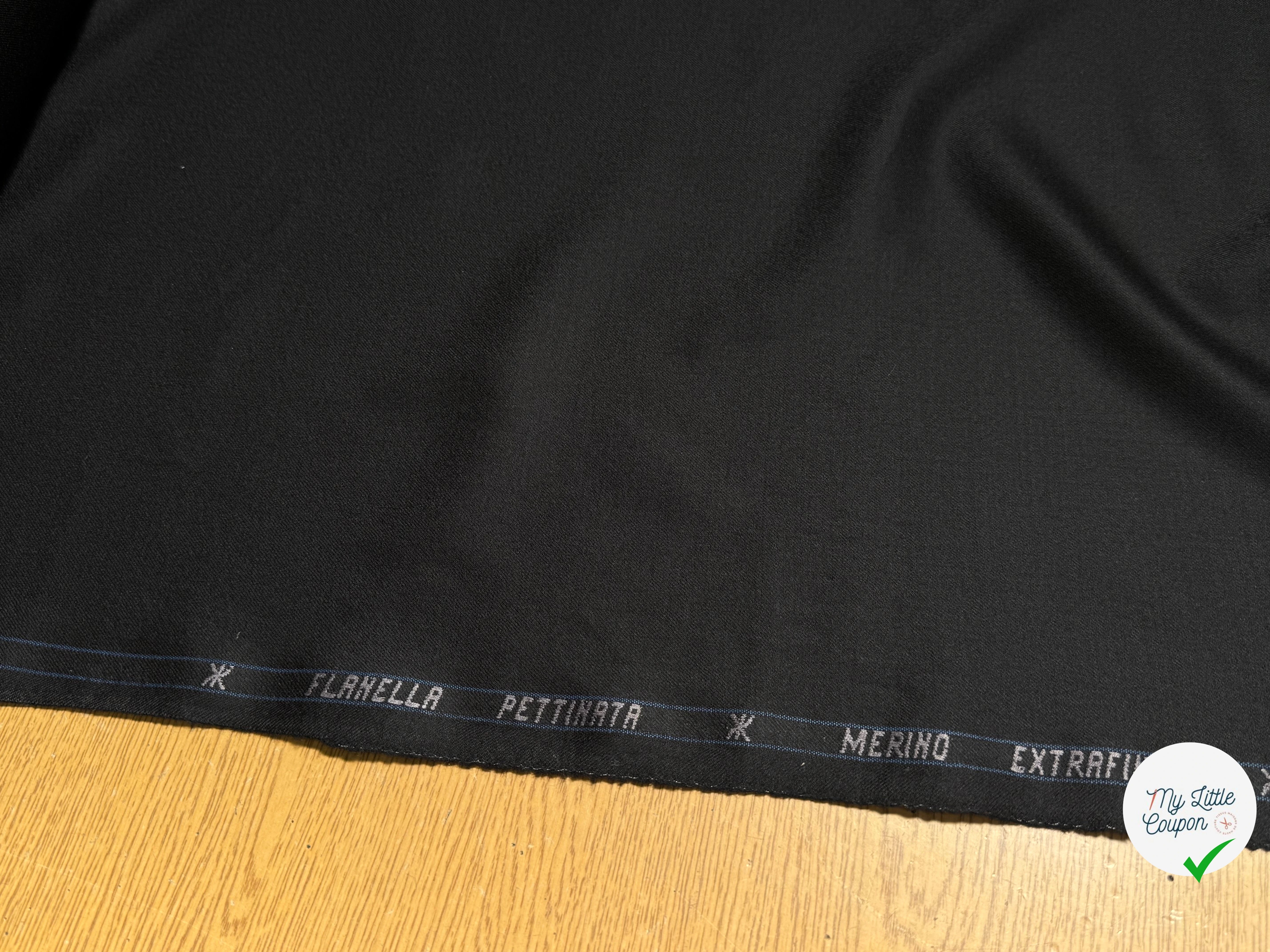 DRAPERIE FLANELLE DE LAINE SUBLIME NOIR - My Little Coupon