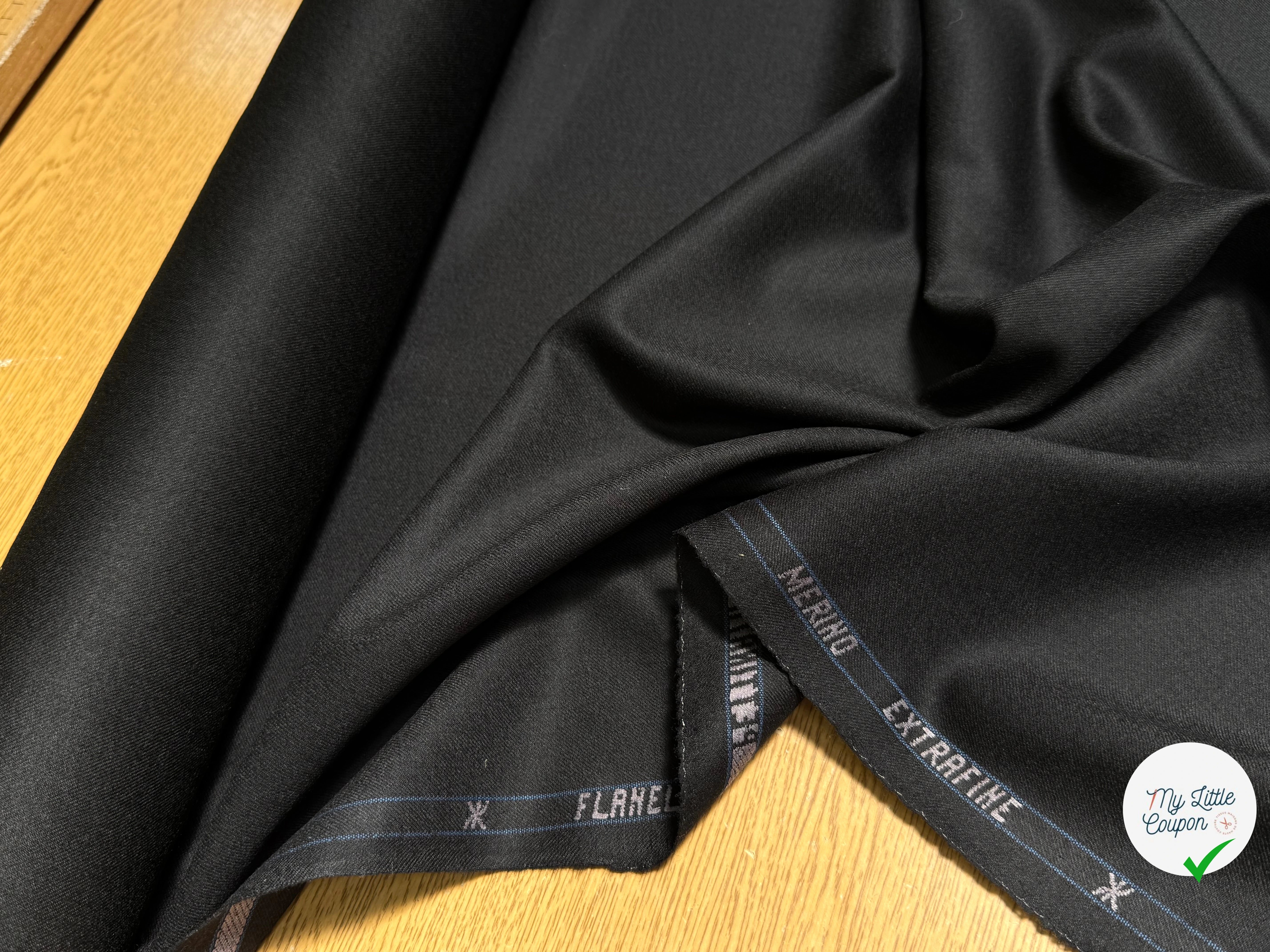 DRAPERIE FLANELLE DE LAINE SUBLIME NOIR - My Little Coupon