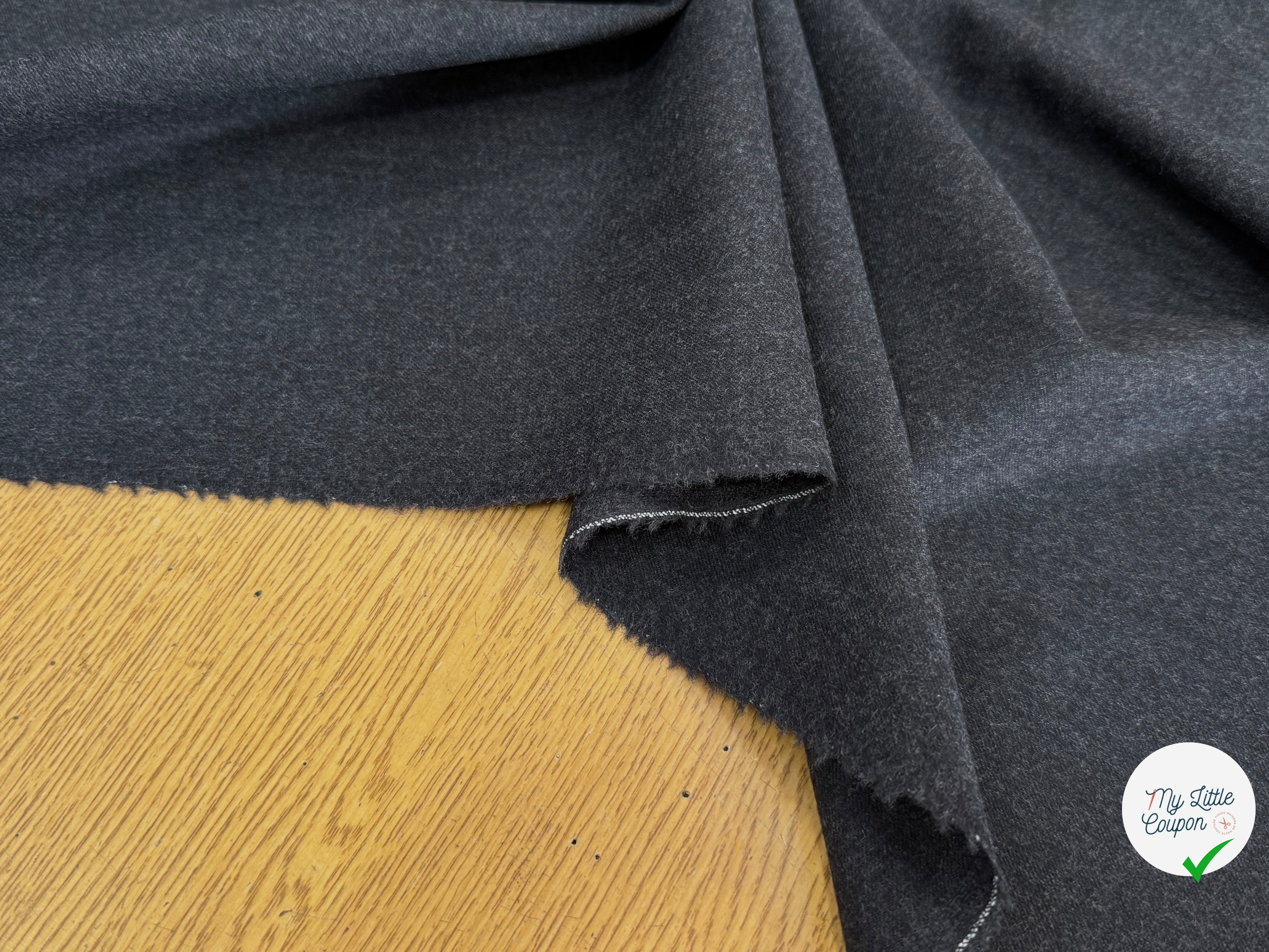 DRAPERIE FLANELLE DE LAINE ULTRA BELLE ET STRETCH GRIS 96% WV - My Little Coupon