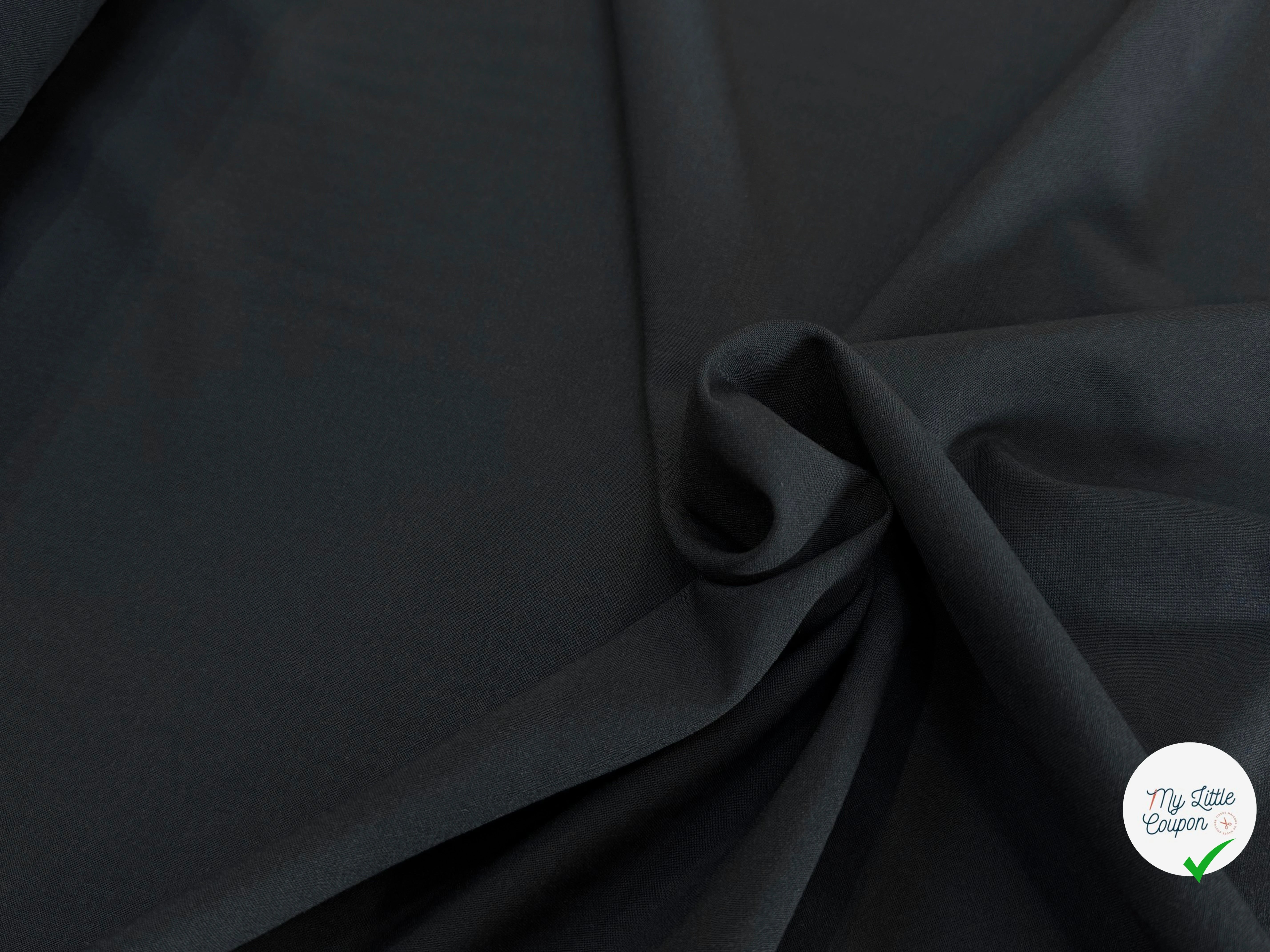 DRAPERIE FLANELLE DE LAINE ULTRA BELLE ET STRETCH NOIR ANTHRACITE 96% LAINE - My Little Coupon
